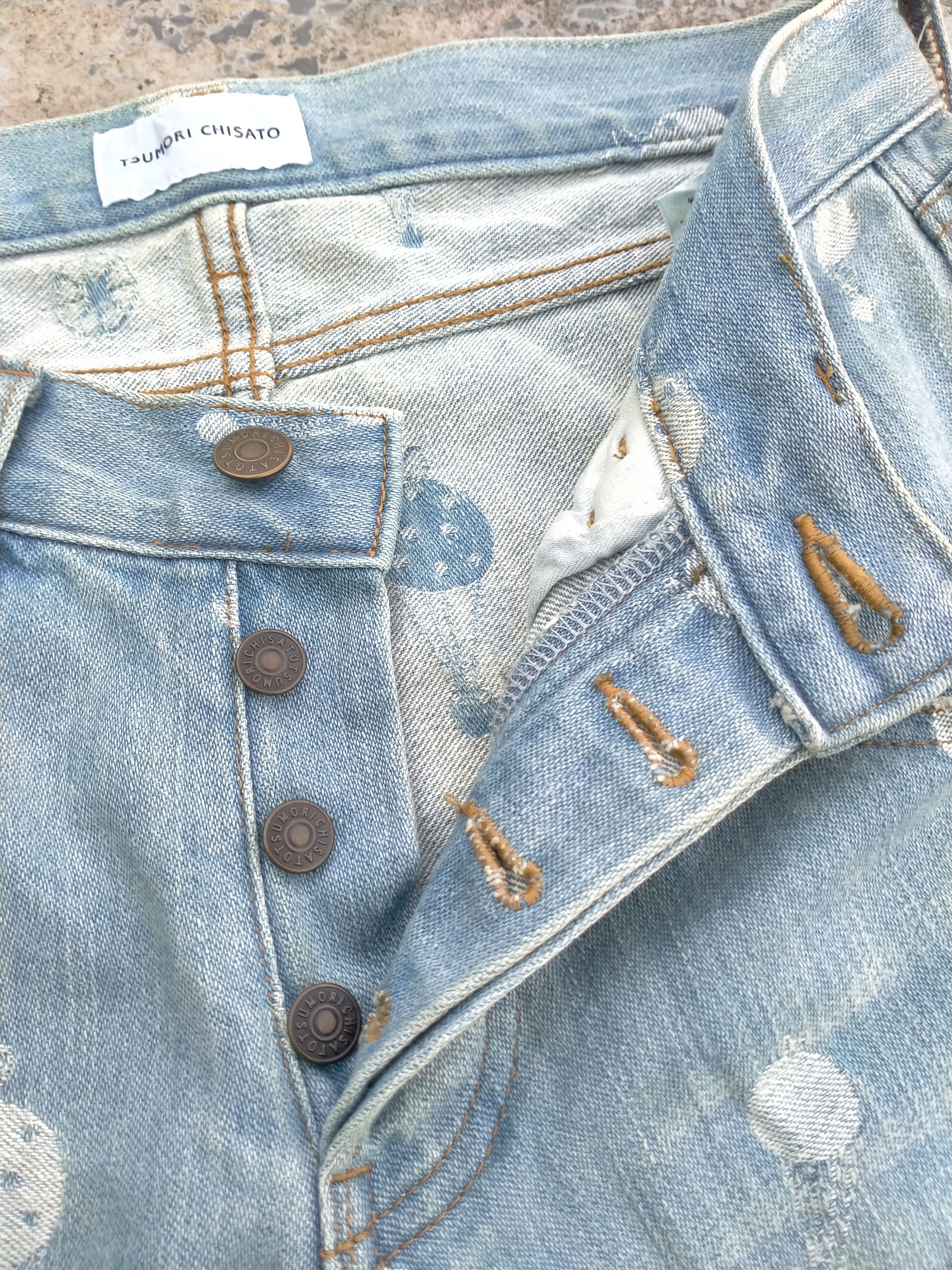 Issey Miyake × Japanese Brand × Tsumori Chisato Distressed Tsumori Chisato Full Embroidery Denim Size 28" / US 6 / IT 42 - 7 Thumbnail