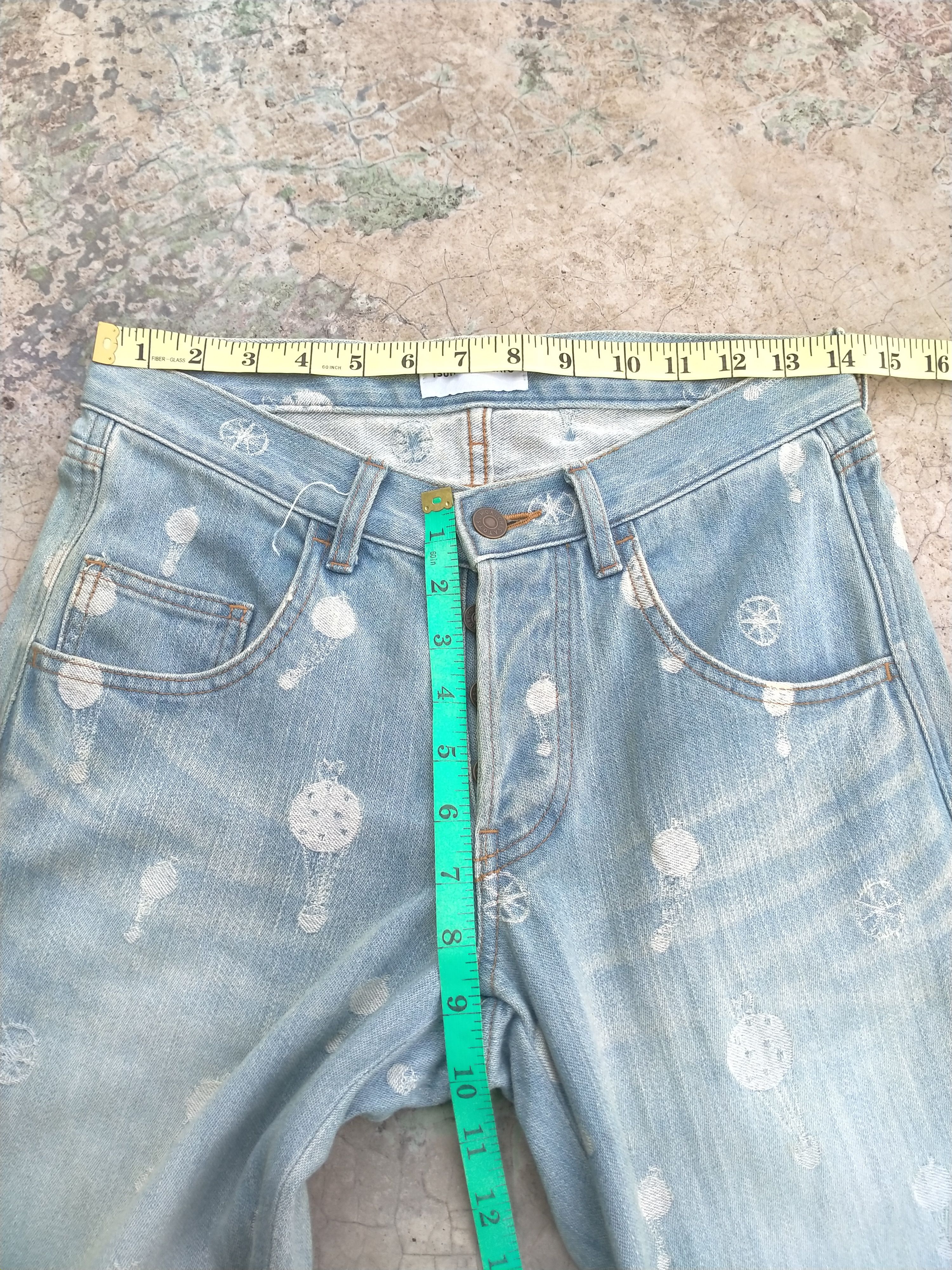Issey Miyake × Japanese Brand × Tsumori Chisato Distressed Tsumori Chisato Full Embroidery Denim Size 28" / US 6 / IT 42 - 14 Thumbnail