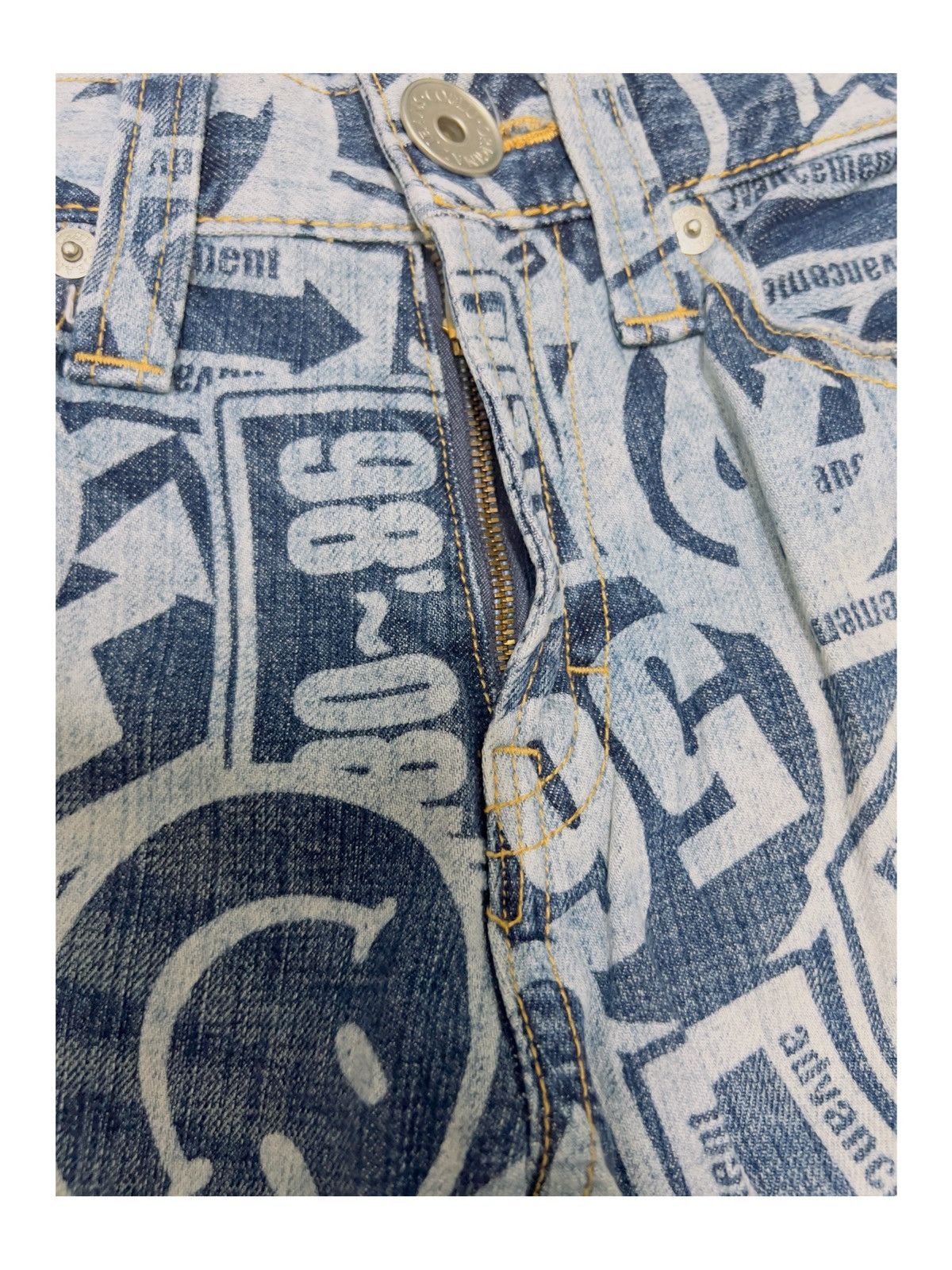 Hysteric Glamour × Japanese Brand × Vintage 🔥Last Drop🔥Vintage Co & Lu Denim Printed Smiley Jeans Size US 30 / EU 46 - 7 Thumbnail