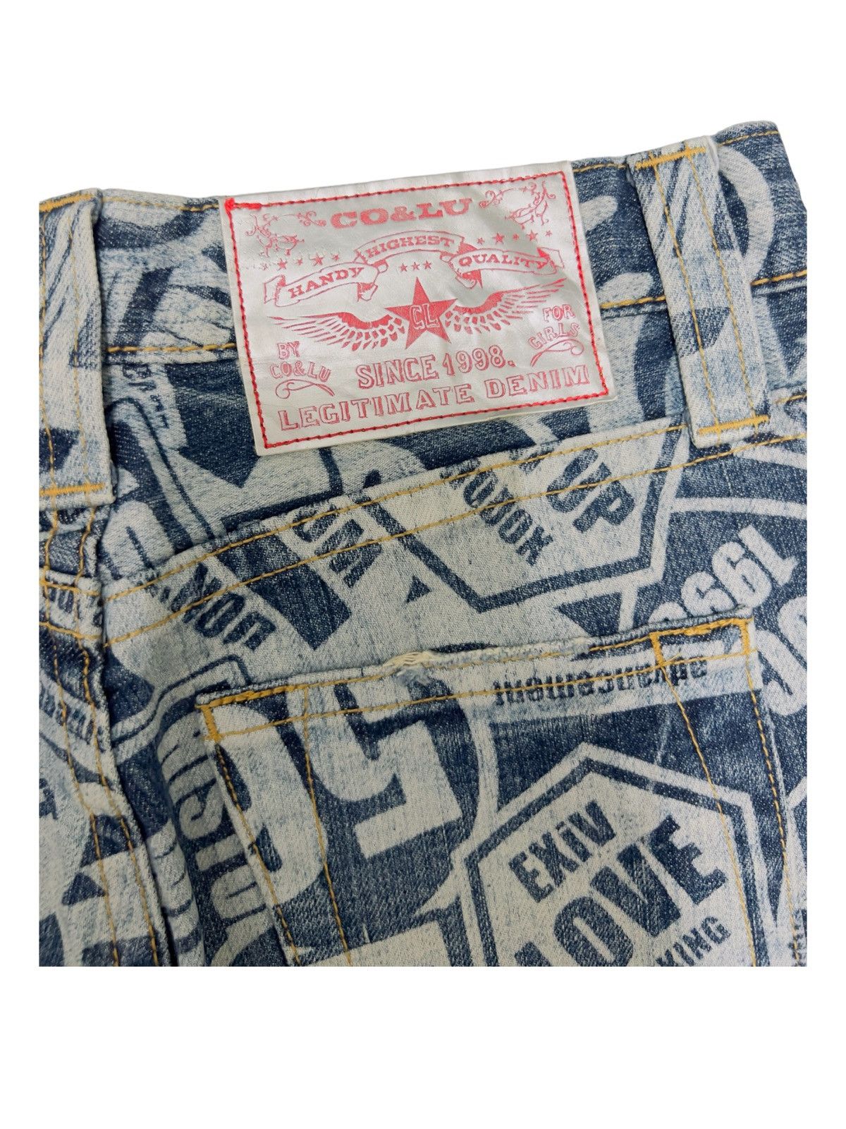 Hysteric Glamour × Japanese Brand × Vintage 🔥Last Drop🔥Vintage Co & Lu Denim Printed Smiley Jeans Size US 30 / EU 46 - 10 Thumbnail
