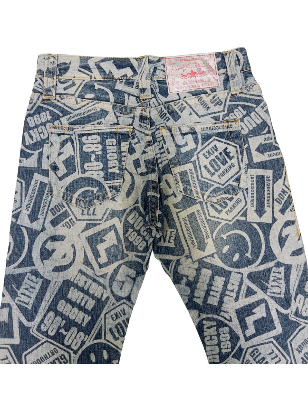 Hysteric Glamour × Japanese Brand × Vintage 🔥Last Drop🔥Vintage Co & Lu Denim Printed Smiley Jeans Size US 30 / EU 46 - 9 Thumbnail