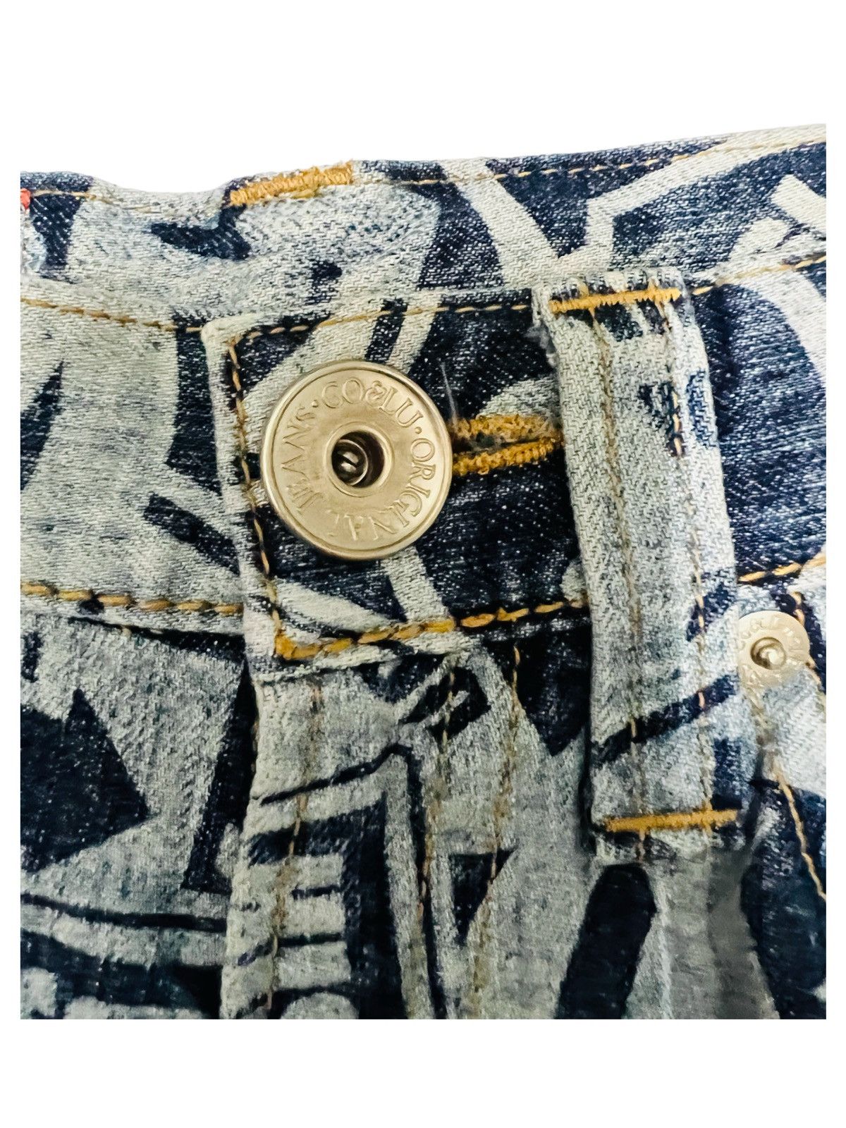 Hysteric Glamour × Japanese Brand × Vintage 🔥Last Drop🔥Vintage Co & Lu Denim Printed Smiley Jeans Size US 30 / EU 46 - 6 Thumbnail