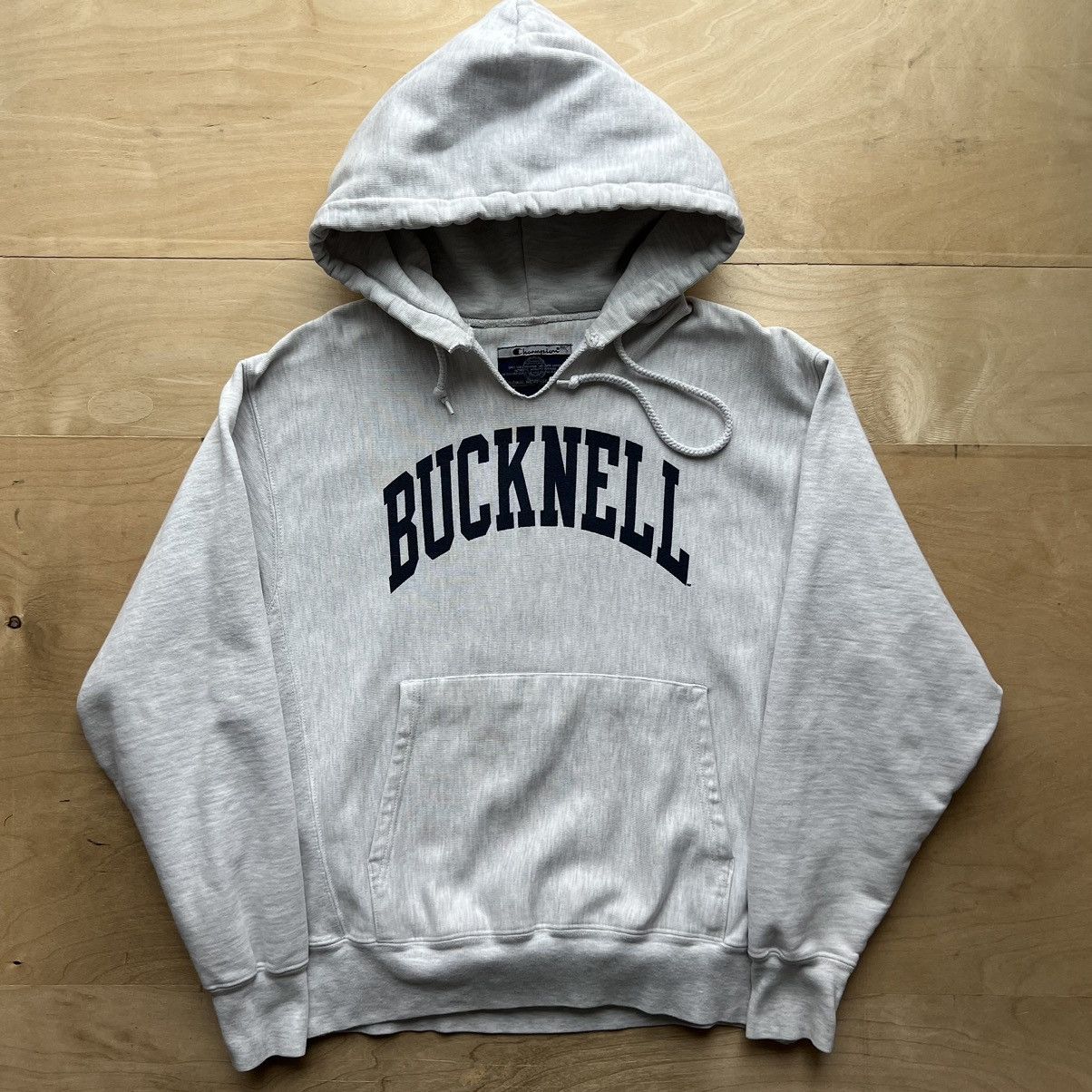 Vintage Vintage Bucknell Champion Reverse Weave Hoodie M Gray 90s | Grailed