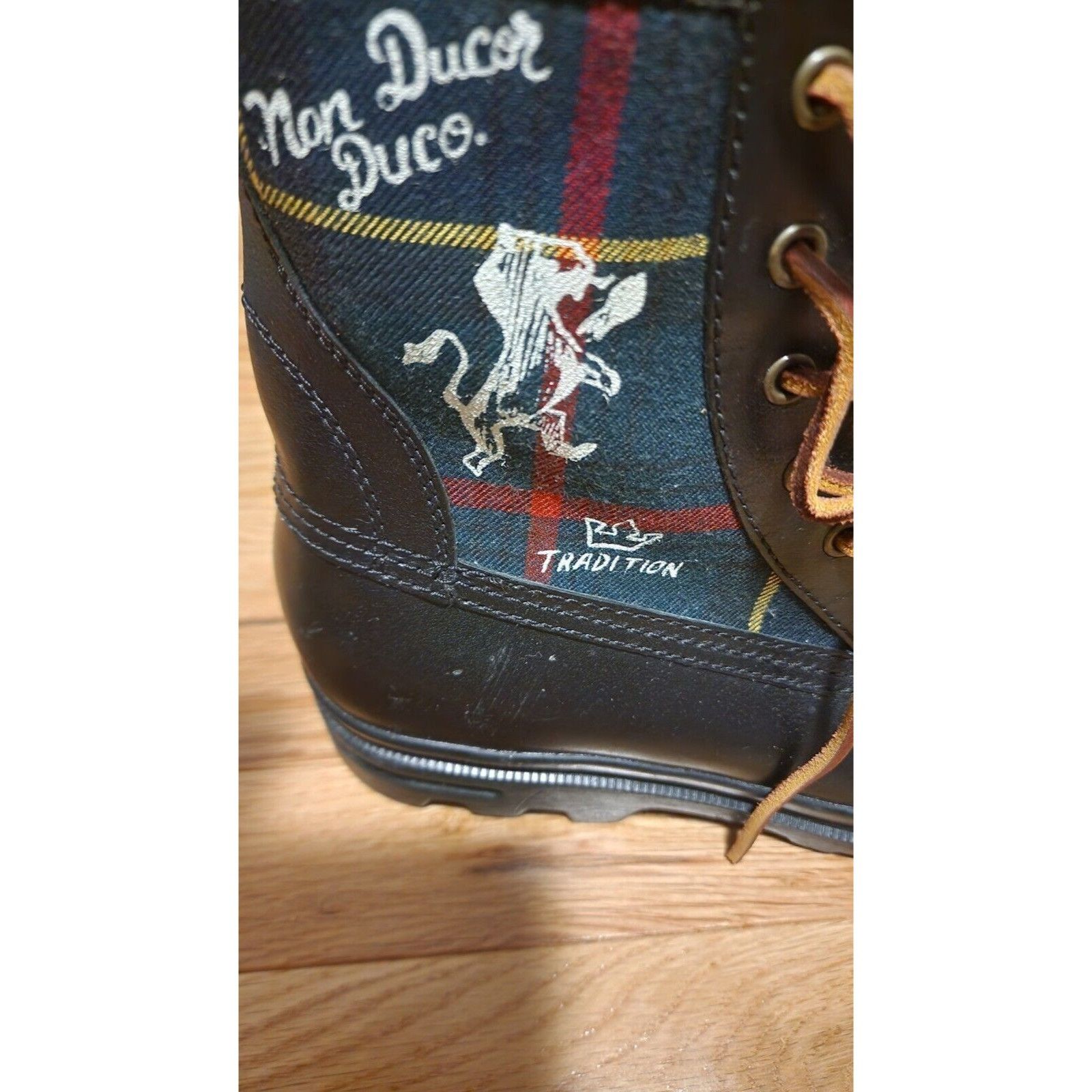 polo duck boots black
