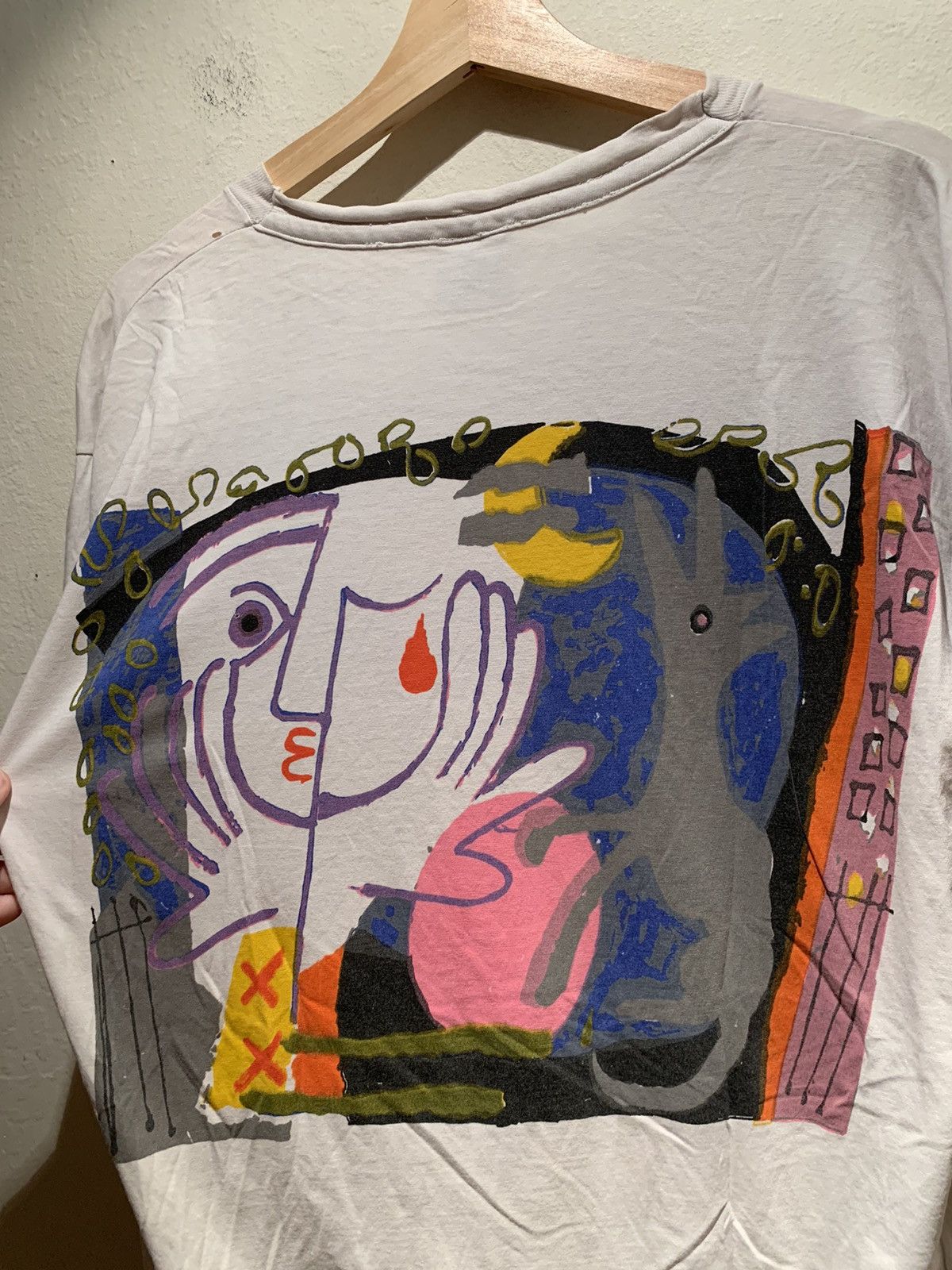 Vintage RARE* Vintage 80s Cream Tea London Art Single Stitch T-Shirt Size US L / EU 52-54 / 3 - 4 Thumbnail
