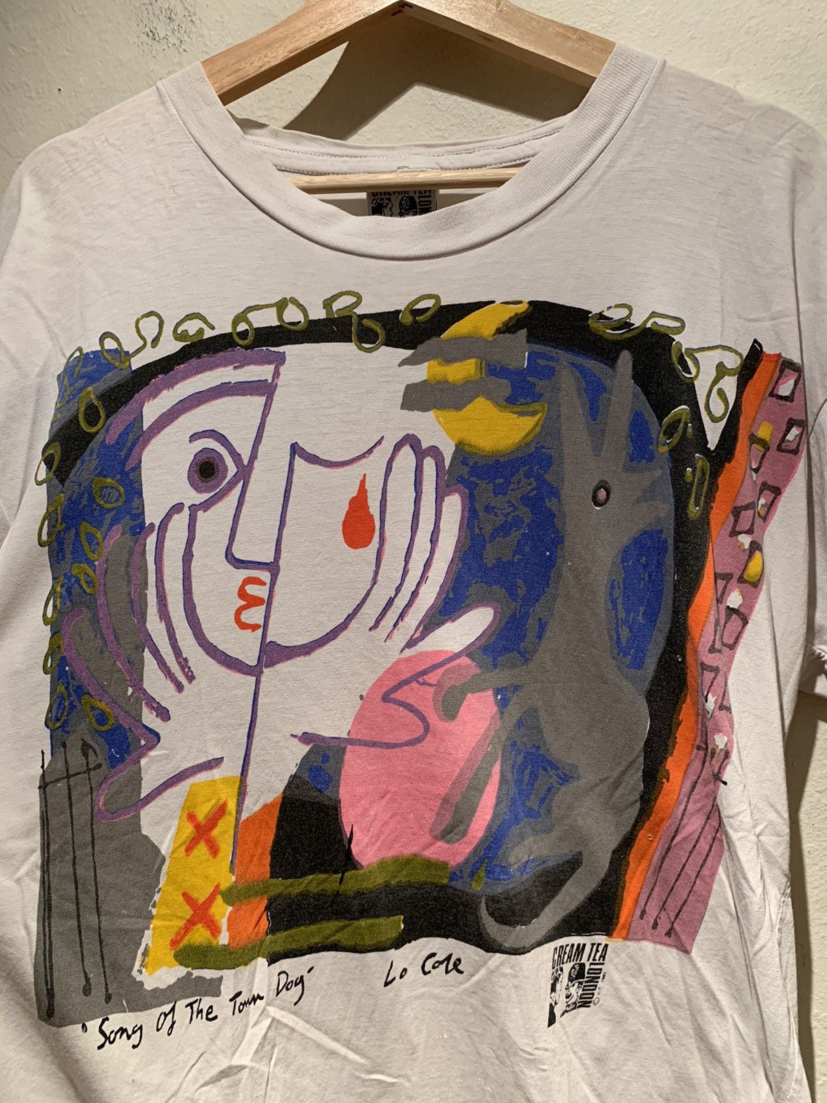 Vintage RARE* Vintage 80s Cream Tea London Art Single Stitch T-Shirt Size US L / EU 52-54 / 3 - 3 Thumbnail