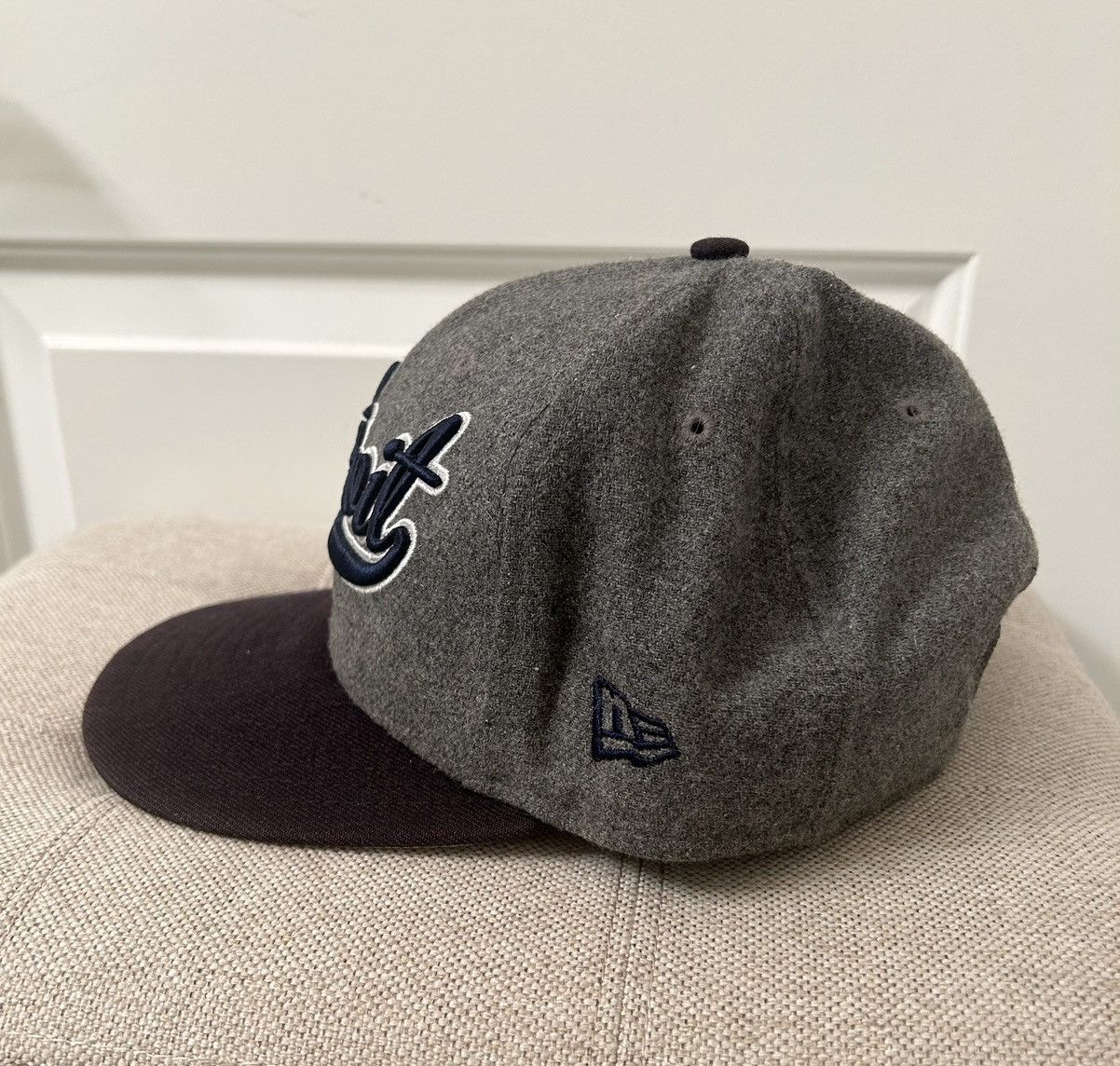 MLB × New Era New Era MLB Detroit Tigers Grey Snap Back Hat Cap 100% Wool Size ONE SIZE - 2 Thumbnail