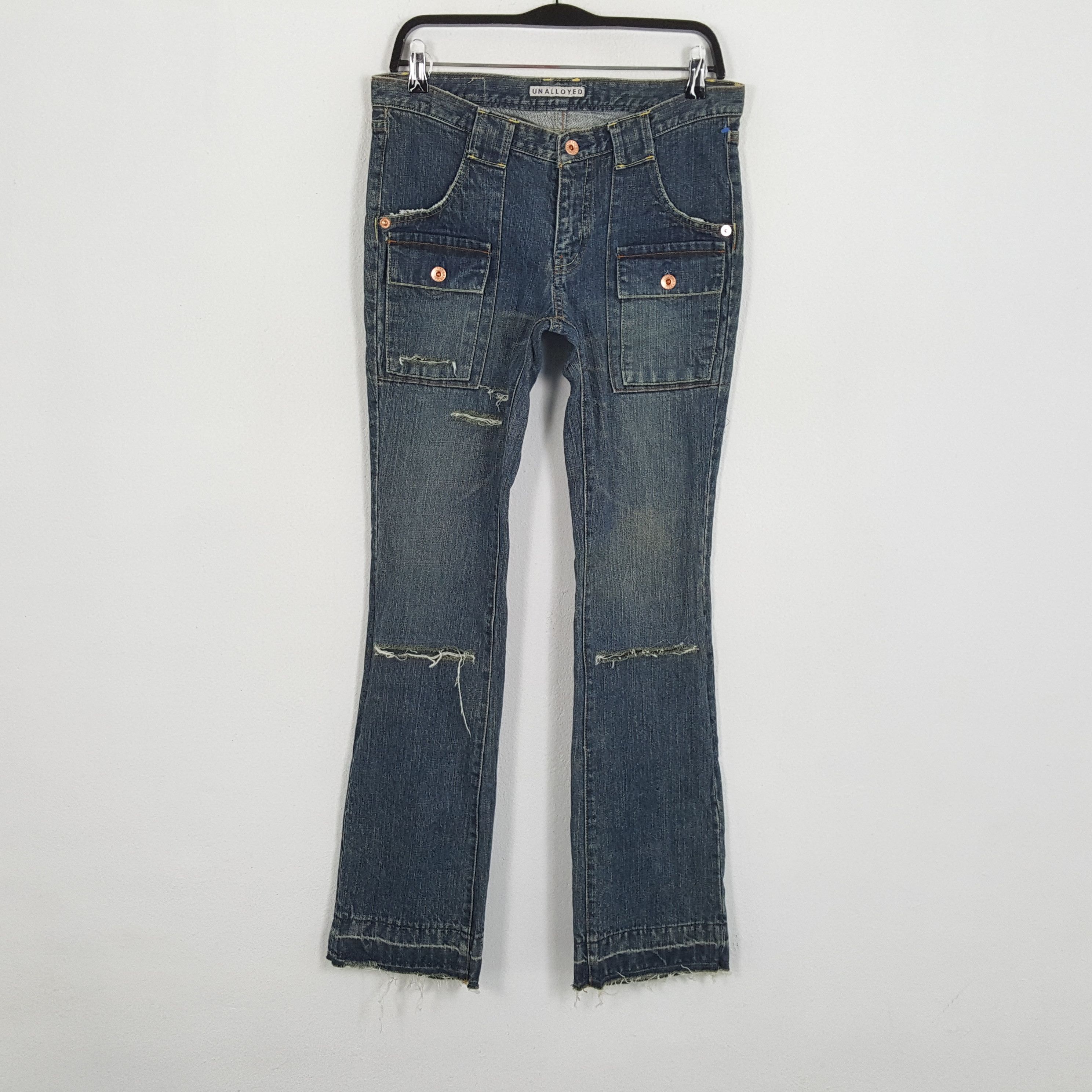 UNOLLOYED Japanese Designer Brand Streetwear Style Jeans