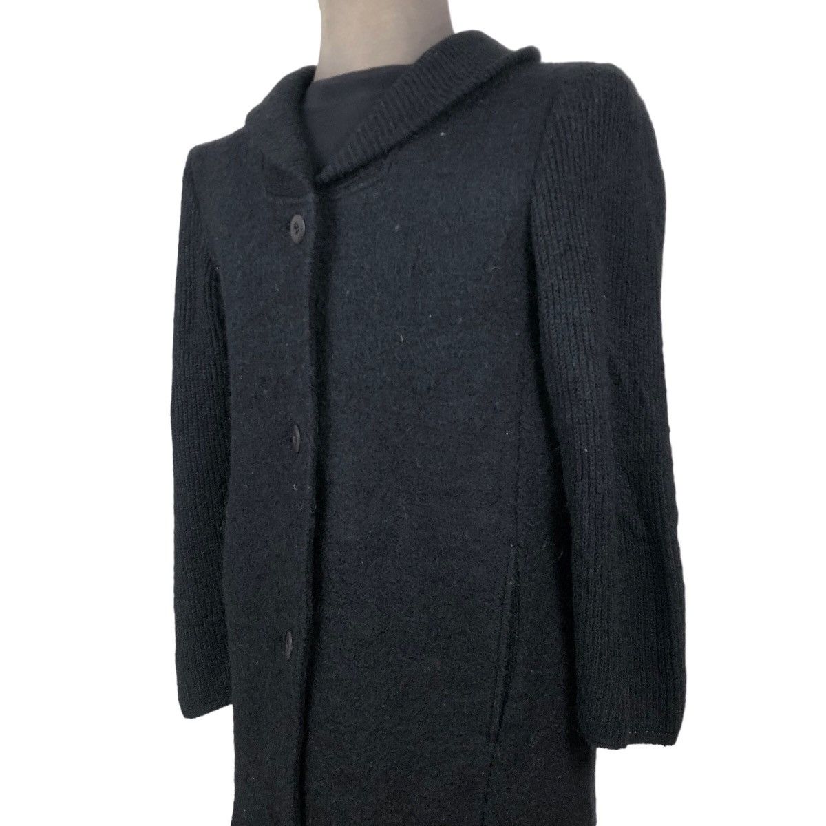 Issey Miyake Vintage 80s Issey Miyake Long Coat Wool Shaw Collar Size S / US 4 / IT 40 - 2 Thumbnail