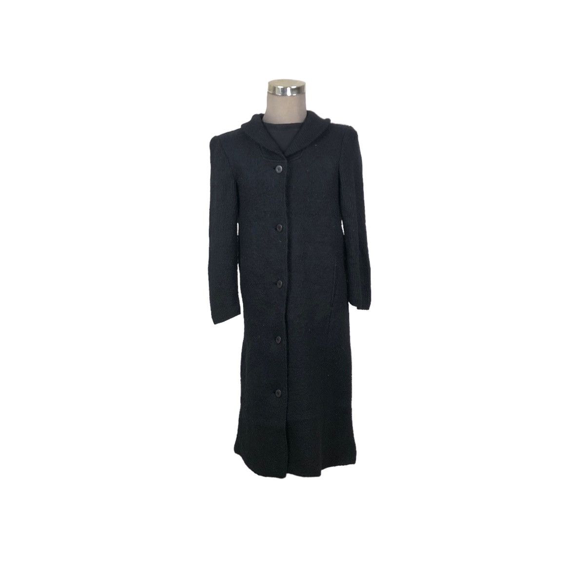 Issey Miyake Vintage 80s Issey Miyake Long Coat Wool Shaw Collar Size S / US 4 / IT 40 - 5 Thumbnail
