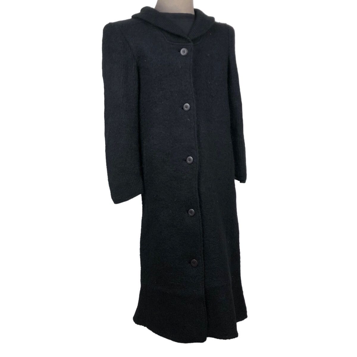 Issey Miyake Vintage 80s Issey Miyake Long Coat Wool Shaw Collar Size S / US 4 / IT 40 - 3 Thumbnail
