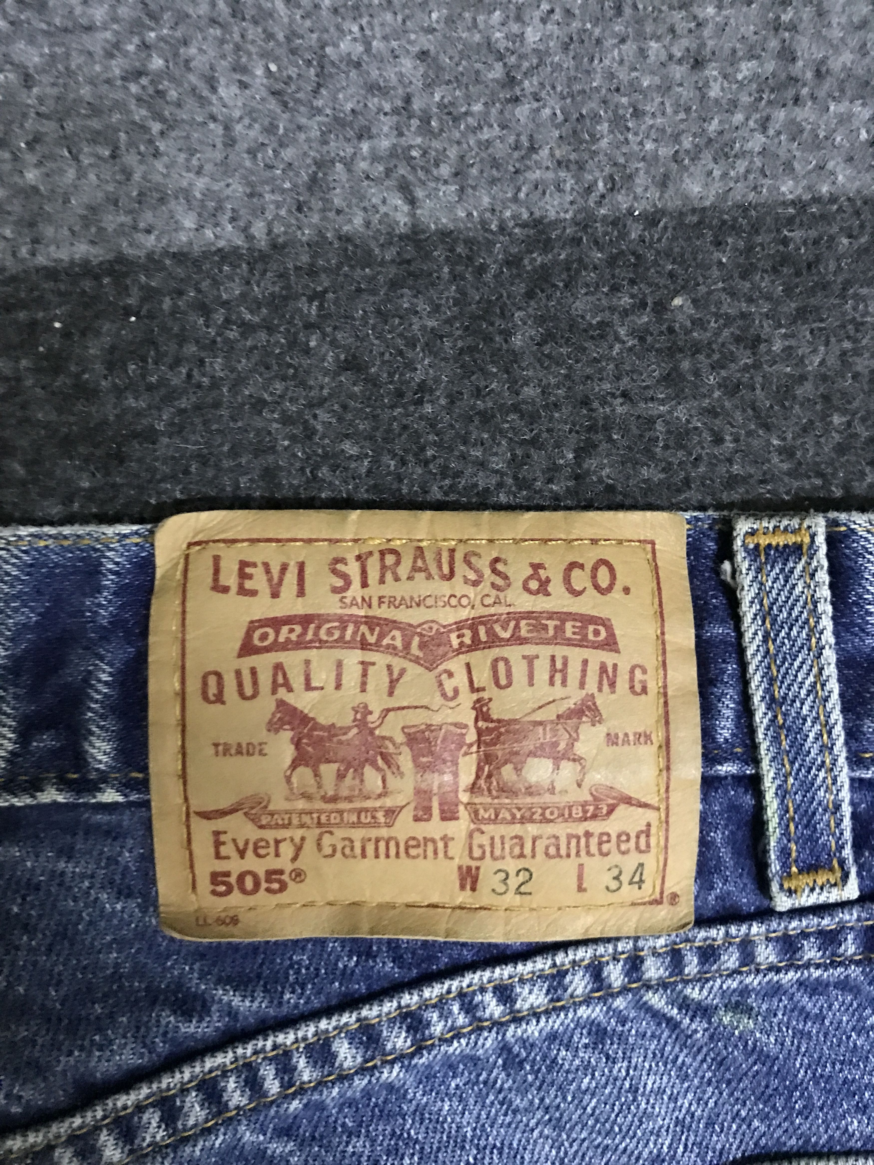 Levi's VL147-Vintage Levis 505 Blue Wash Jeans Size US 32 / EU 48 - 15 Thumbnail