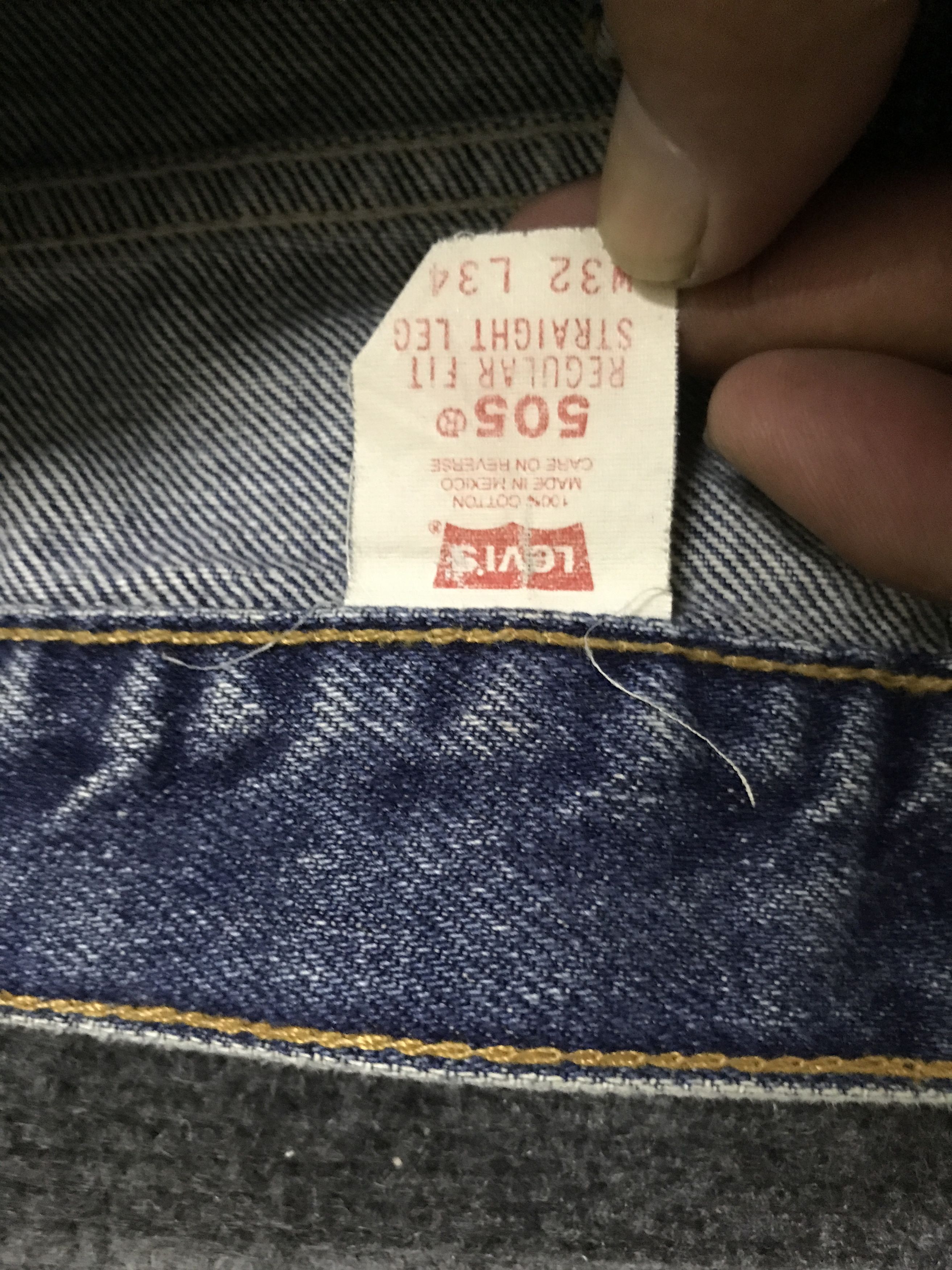 Levi's VL147-Vintage Levis 505 Blue Wash Jeans Size US 32 / EU 48 - 10 Thumbnail