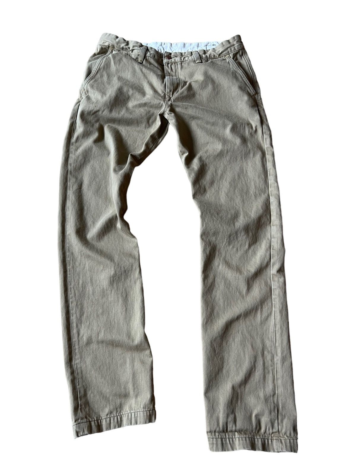 Japanese Brand × Vintage Vintage Edwin Selvidge Khaki pants made in Japan Trousers Size US 34 / EU 50 - 3 Thumbnail