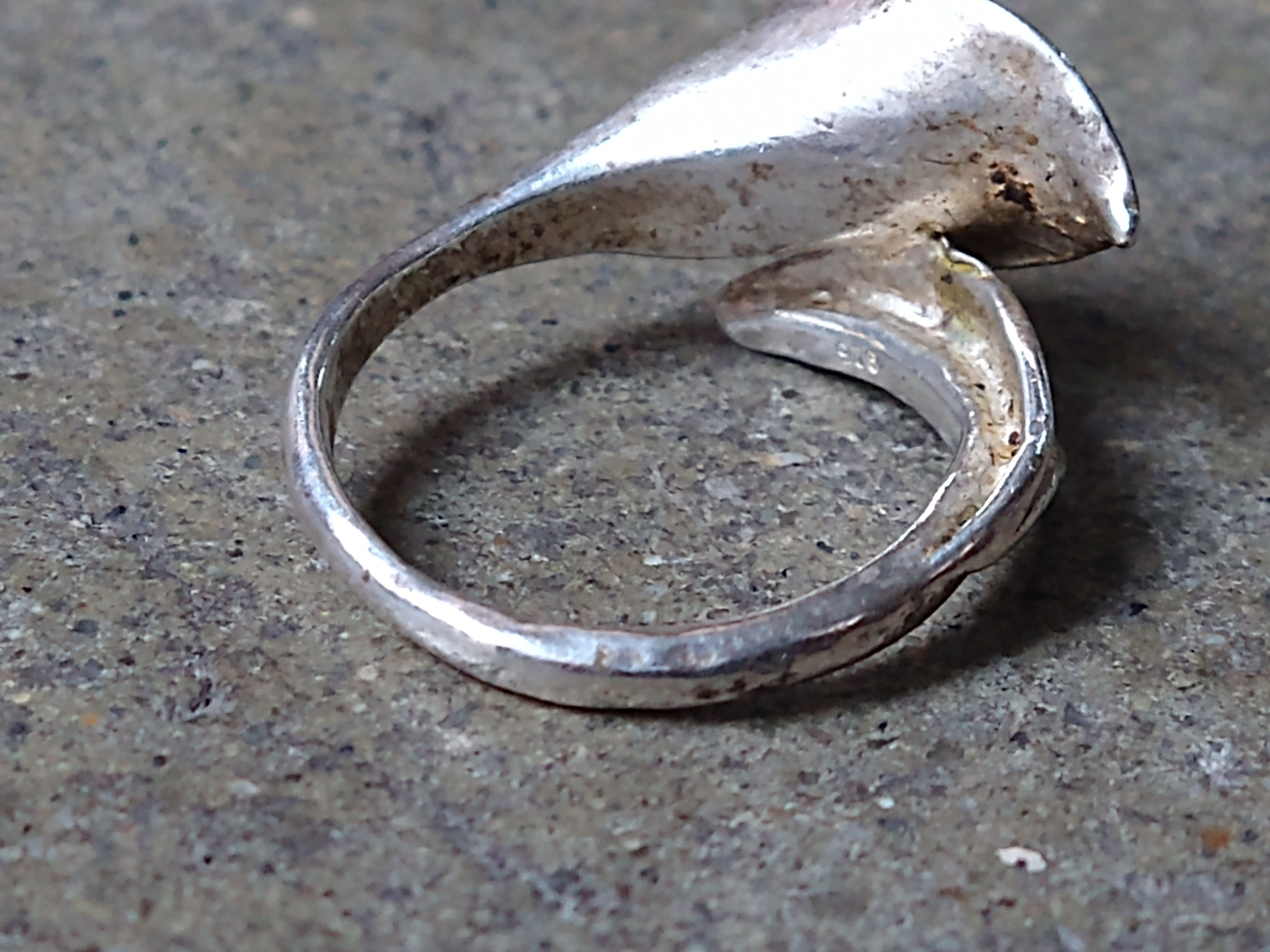 Jewelry Vintage Sterling Silver Ring Pearl Size 6.75 Lily Flower Size ONE SIZE - 10 Thumbnail