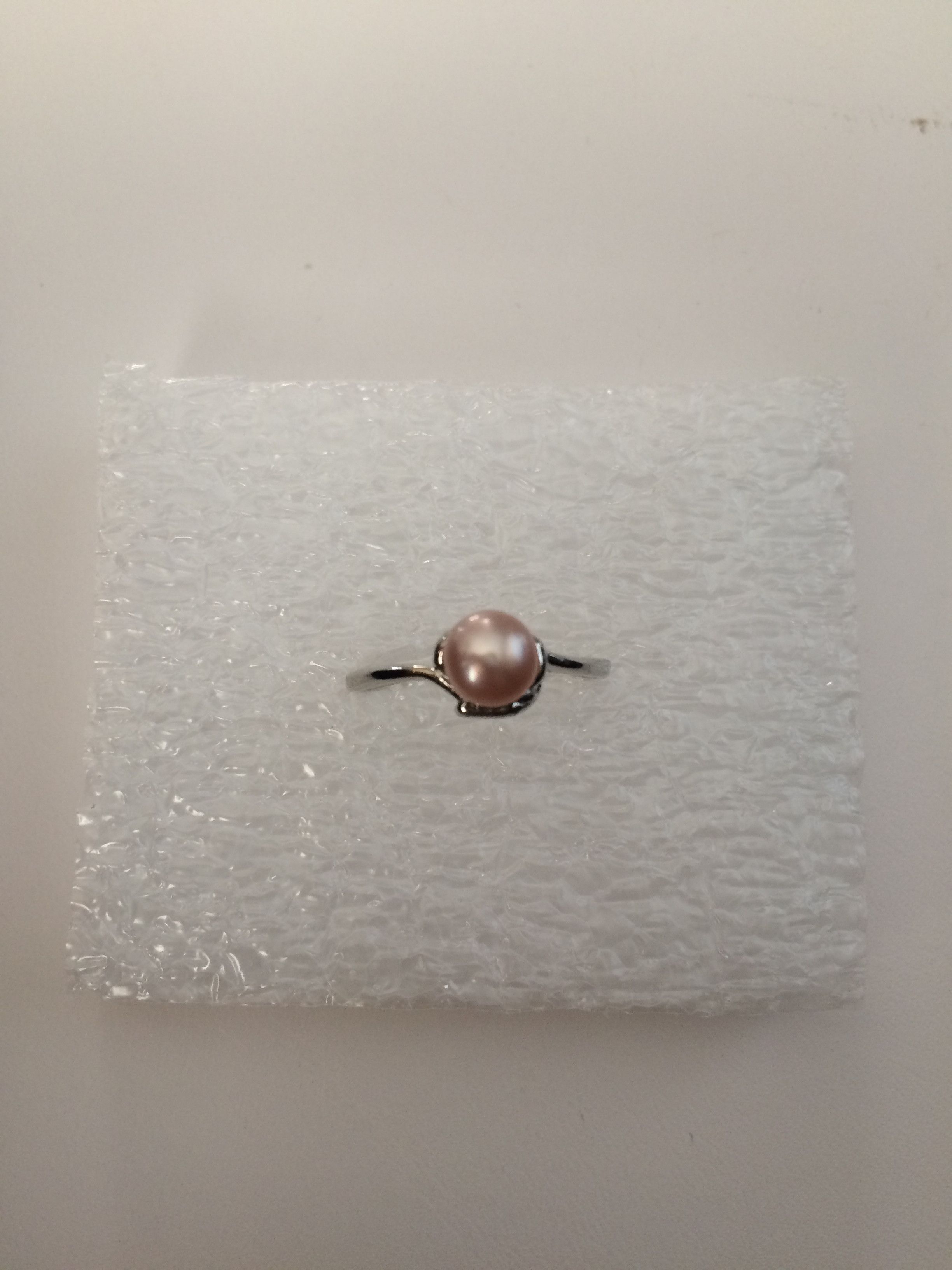 Jewelry Pink Freshwater Pearl Bead Ring - US Size 8.25 Size ONE SIZE - 1 Thumbnail