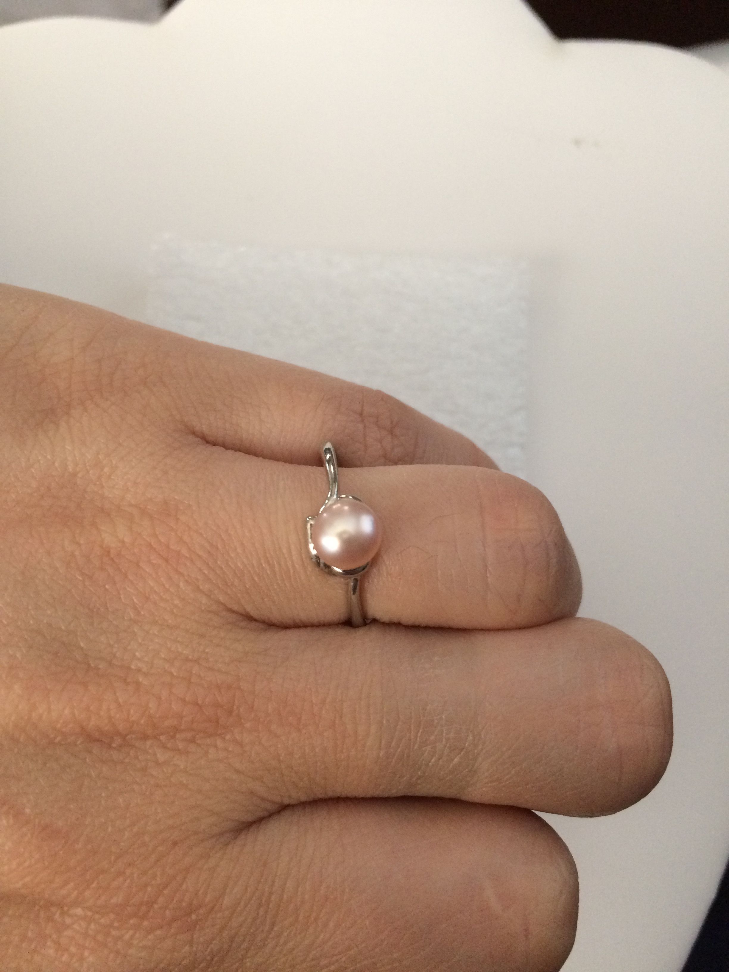 Jewelry Pink Freshwater Pearl Bead Ring - US Size 8.25 Size ONE SIZE - 3 Thumbnail