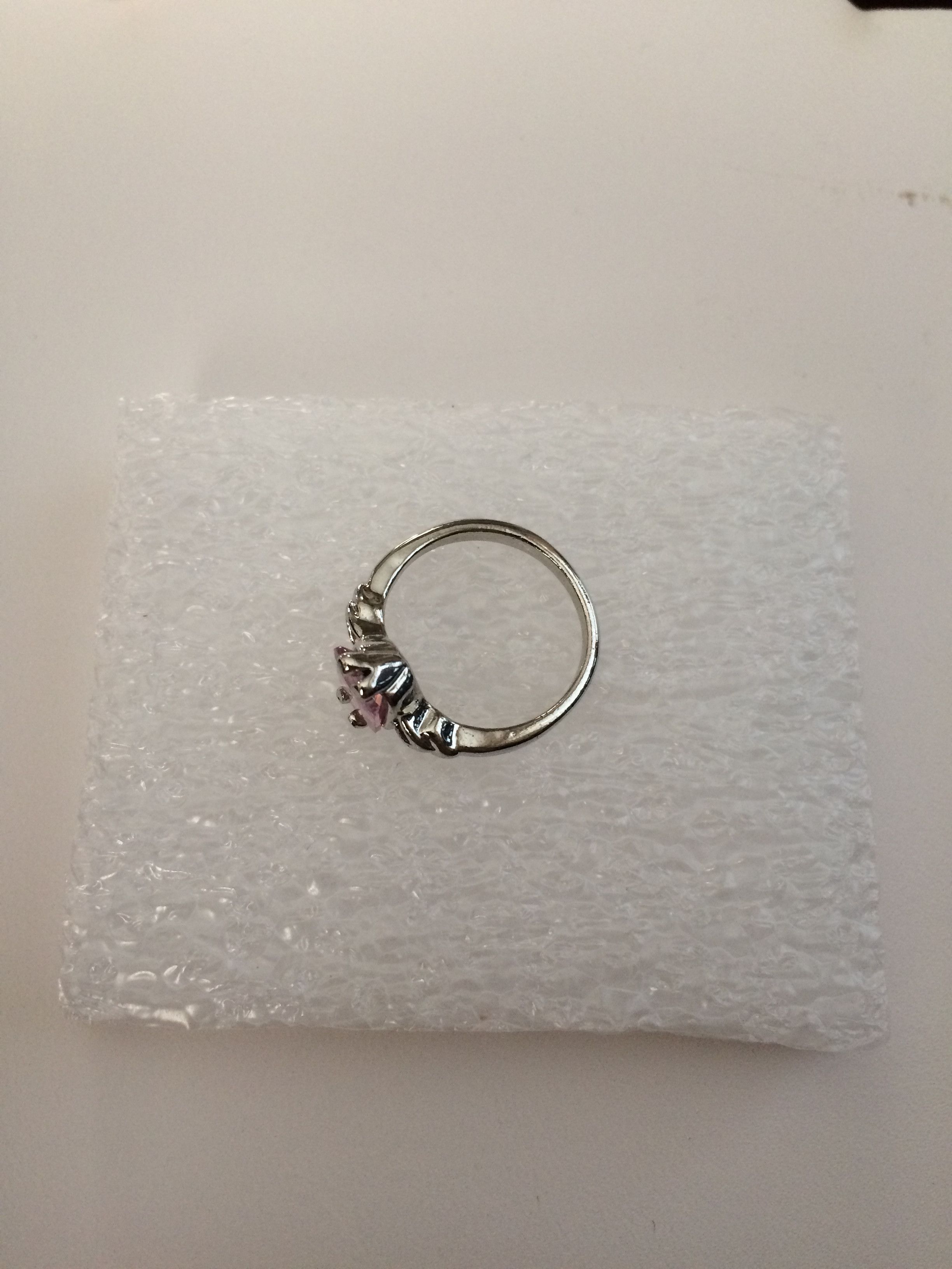 Jewelry Pink CZ Ring - Size 5.25 Size ONE SIZE - 2 Thumbnail