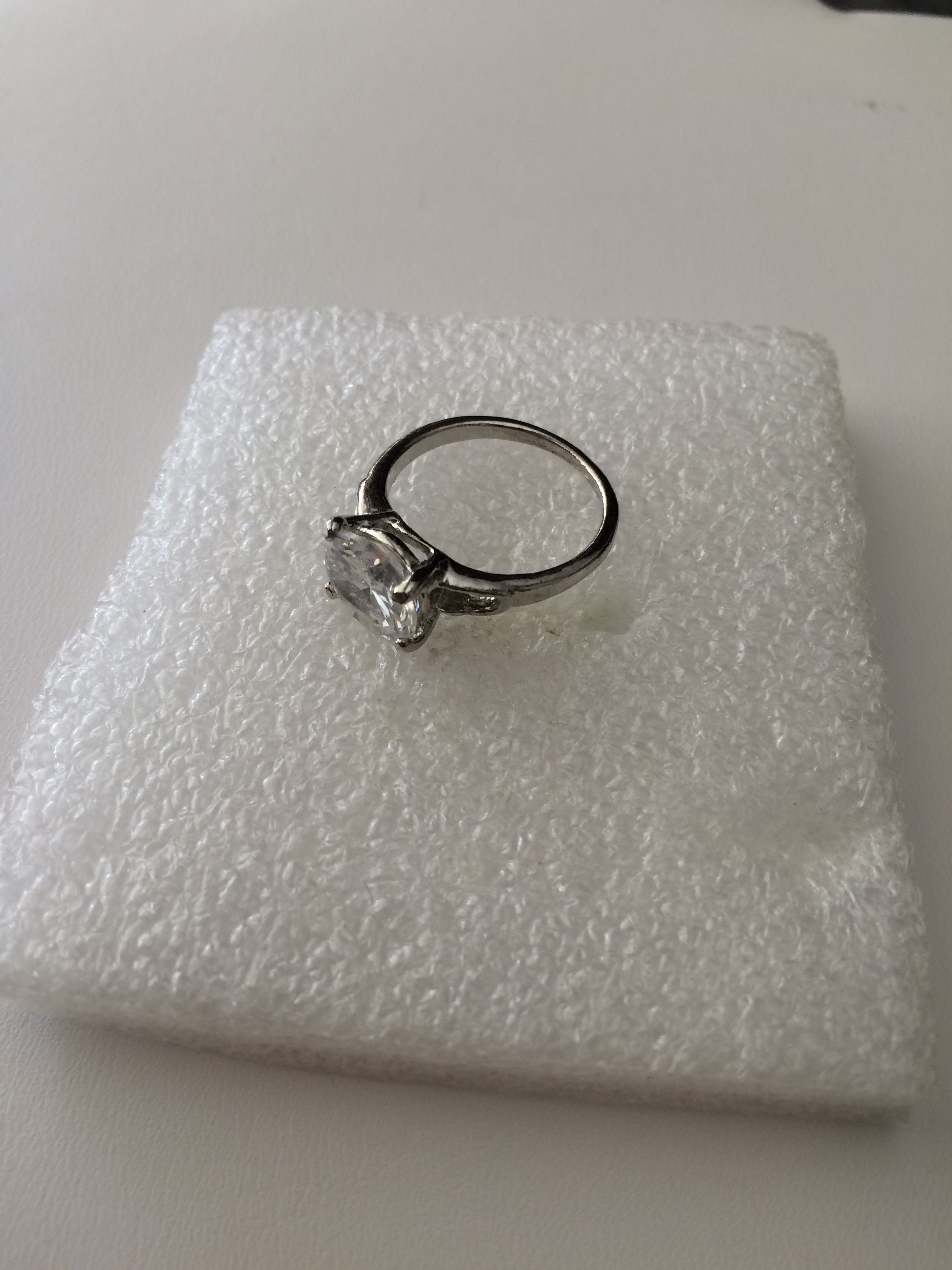 Jewelry Clear CZ Ring - Size 7.5 Size ONE SIZE - 2 Thumbnail