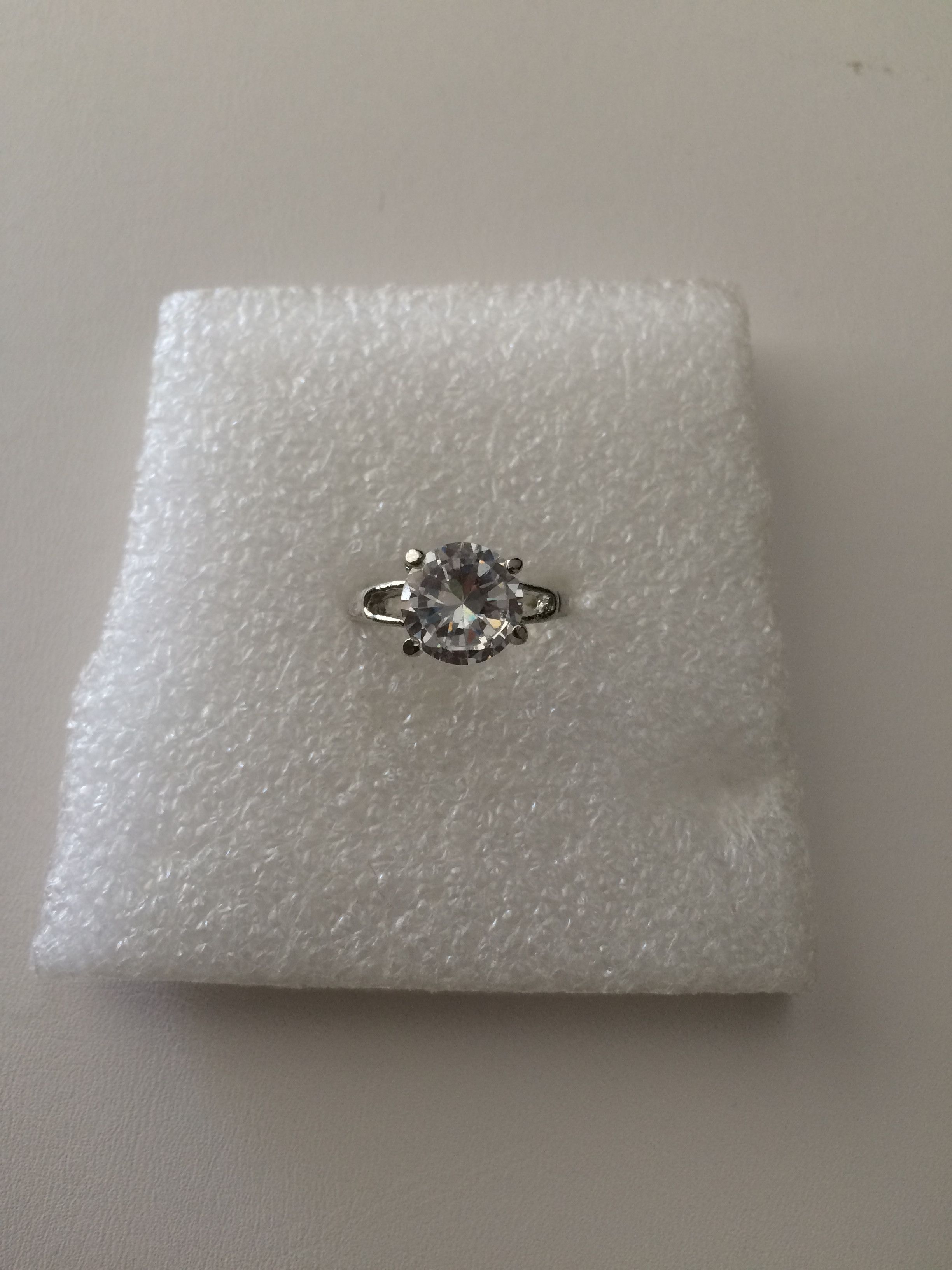 Jewelry Clear CZ Ring - Size 7.5 Size ONE SIZE - 1 Thumbnail