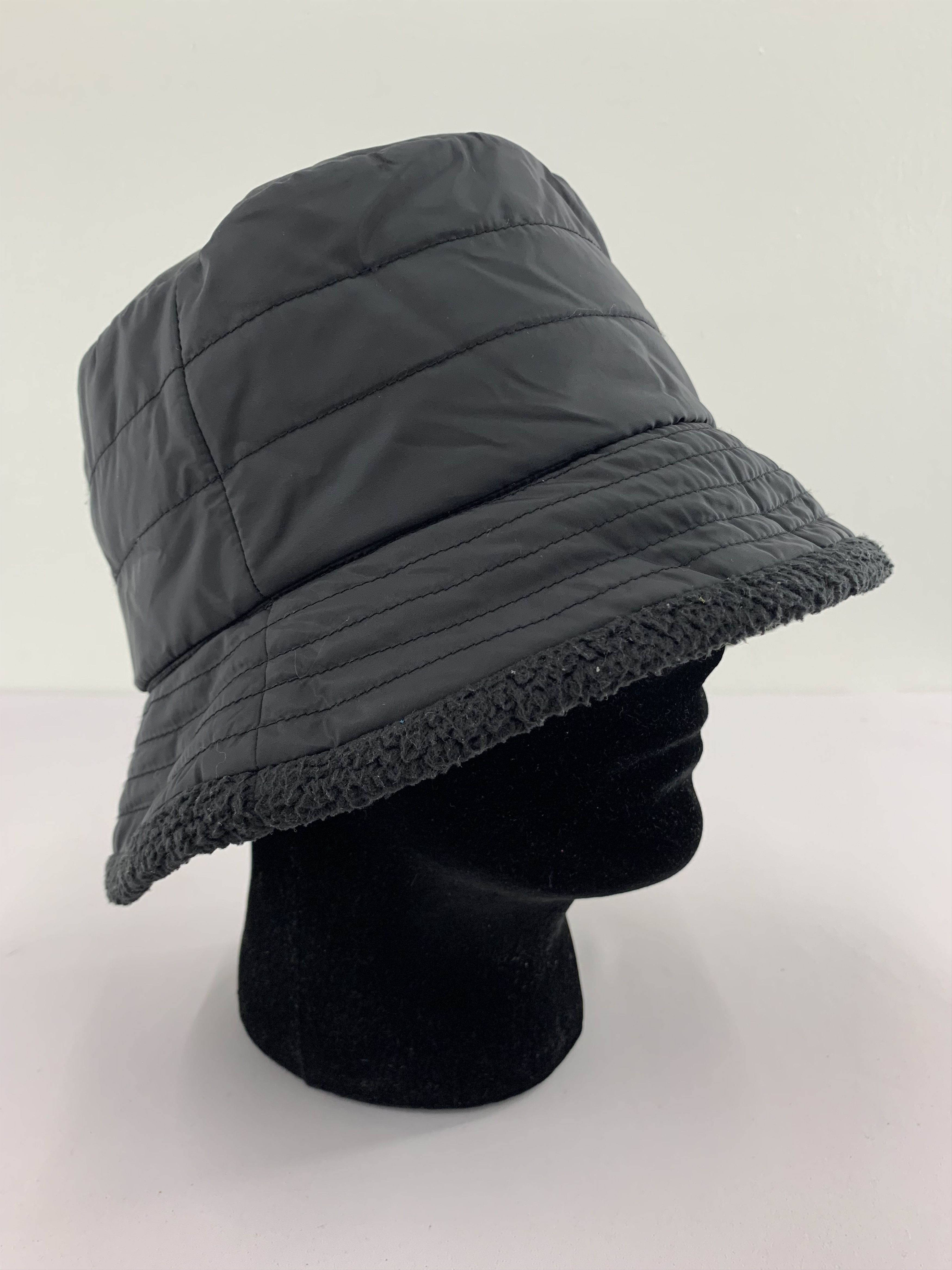 Japanese Brand Japanese Brand Black Bucket Hat - S3071 Size ONE SIZE - 4 Thumbnail