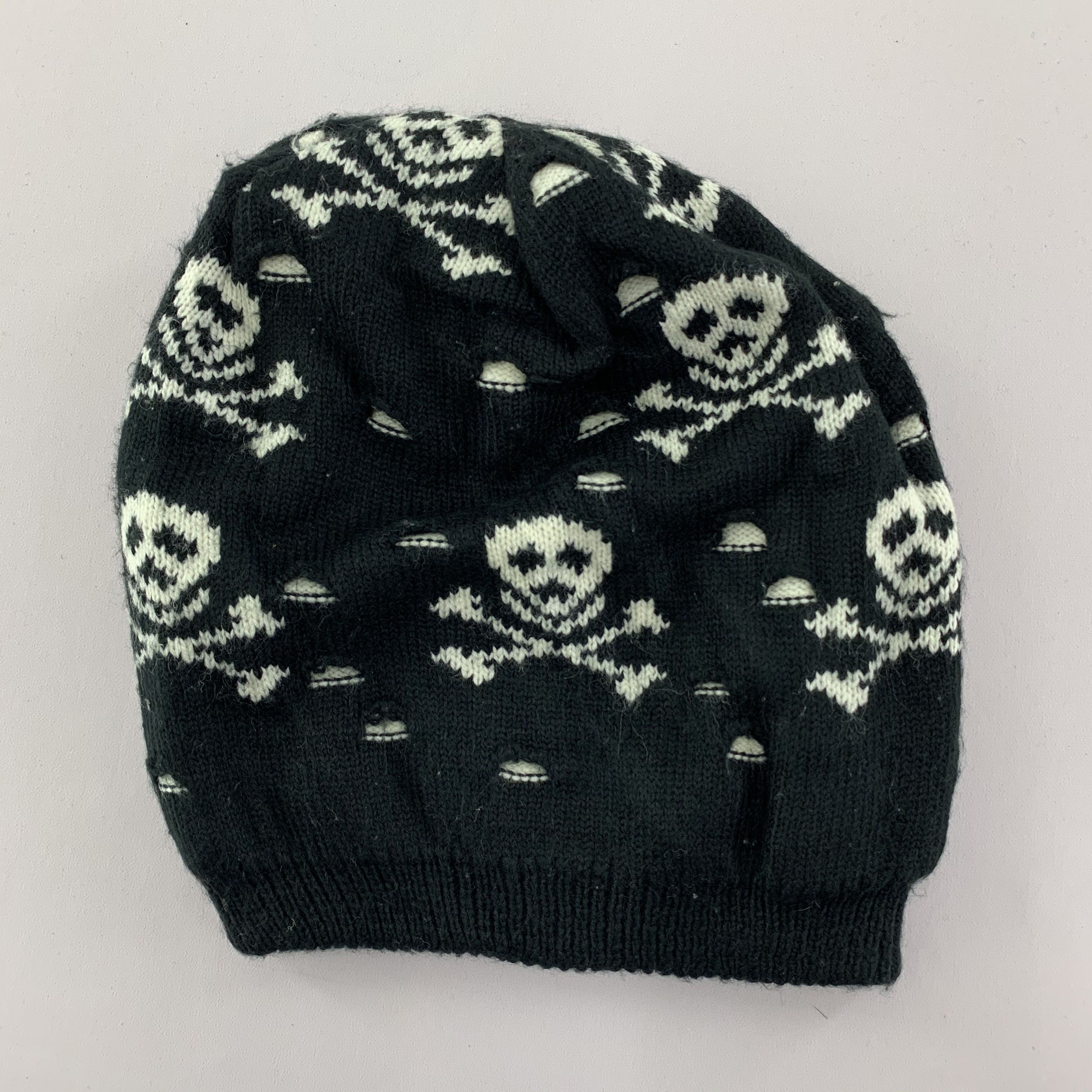 Japanese Brand Vintage Skulls Beanie Distressed Hat Size ONE SIZE - 3 Thumbnail