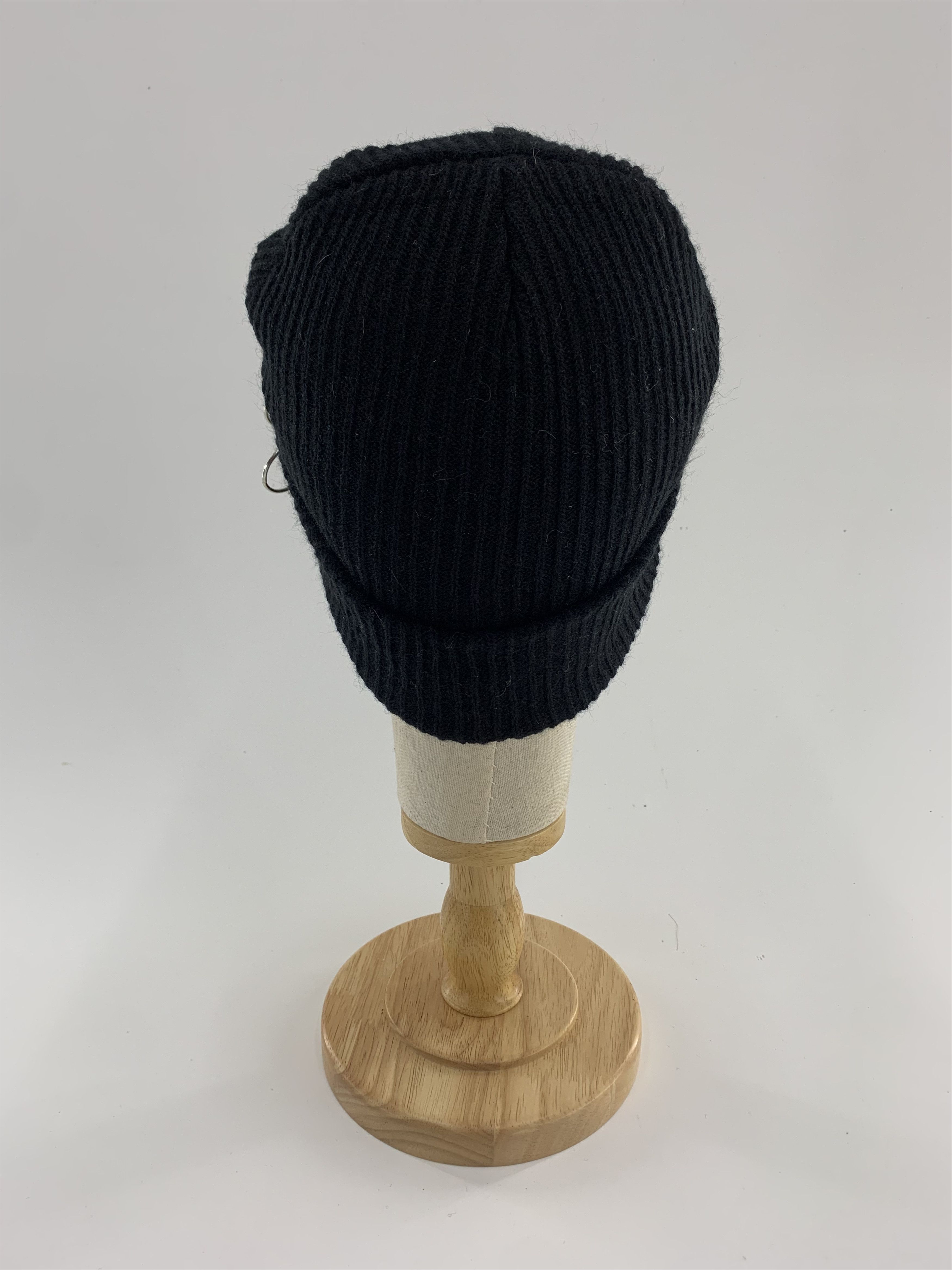 Other Black Plain Beanie Hats - B3031 Size ONE SIZE - 3 Thumbnail