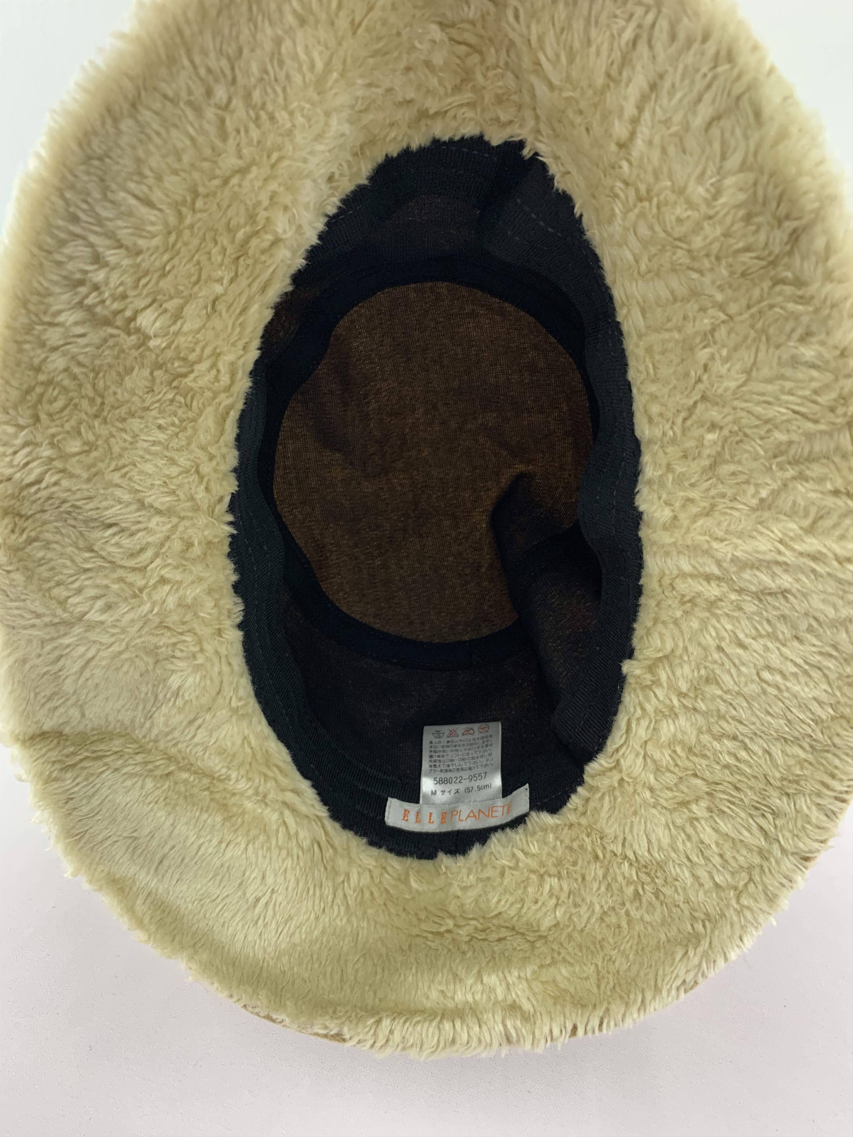 Japanese Brand Elle Planete Bucket Hat Fur Hat Interior - S1035 Size ONE SIZE - 11 Thumbnail