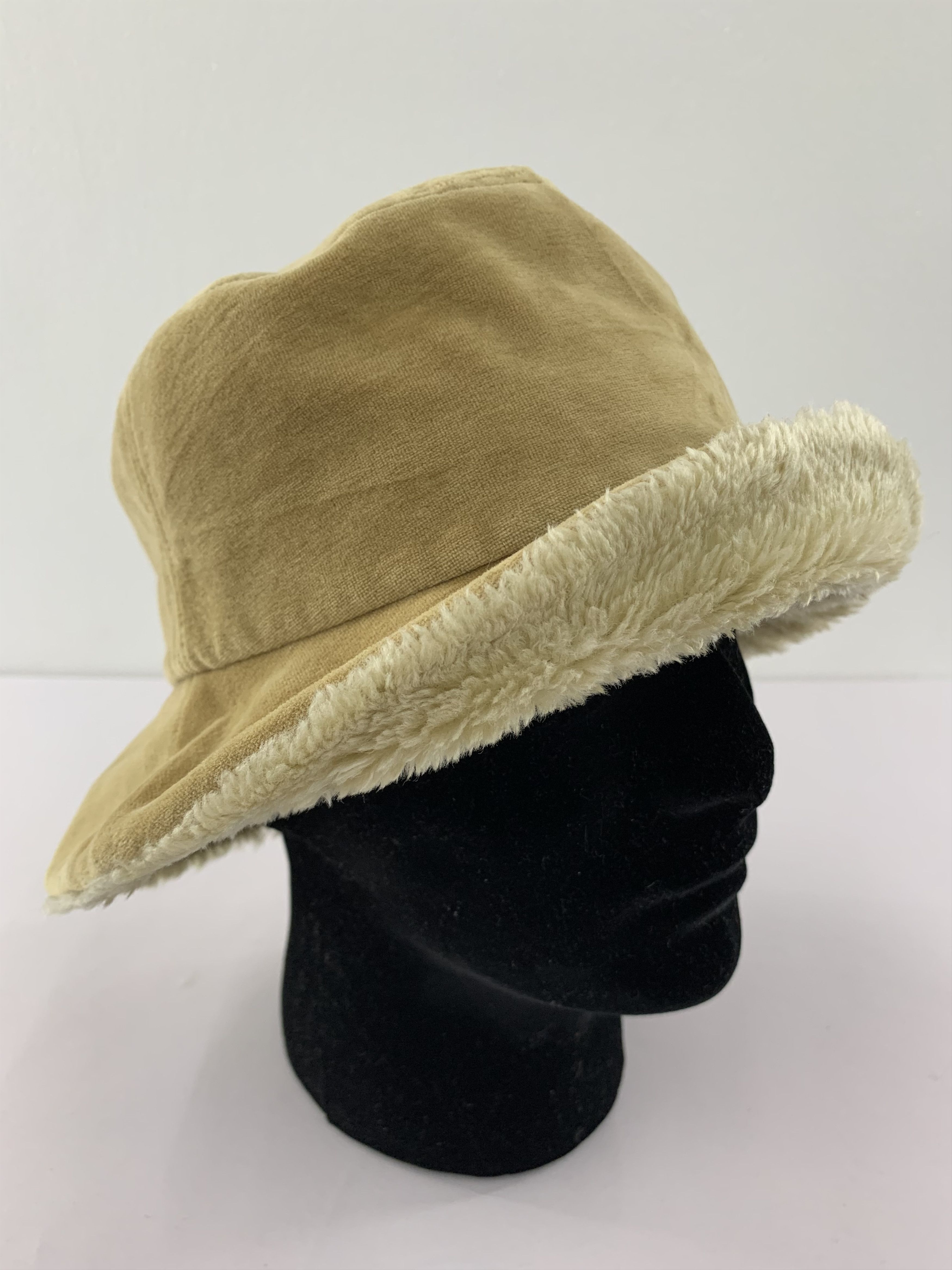 Japanese Brand Elle Planete Bucket Hat Fur Hat Interior - S1035 Size ONE SIZE - 2 Thumbnail