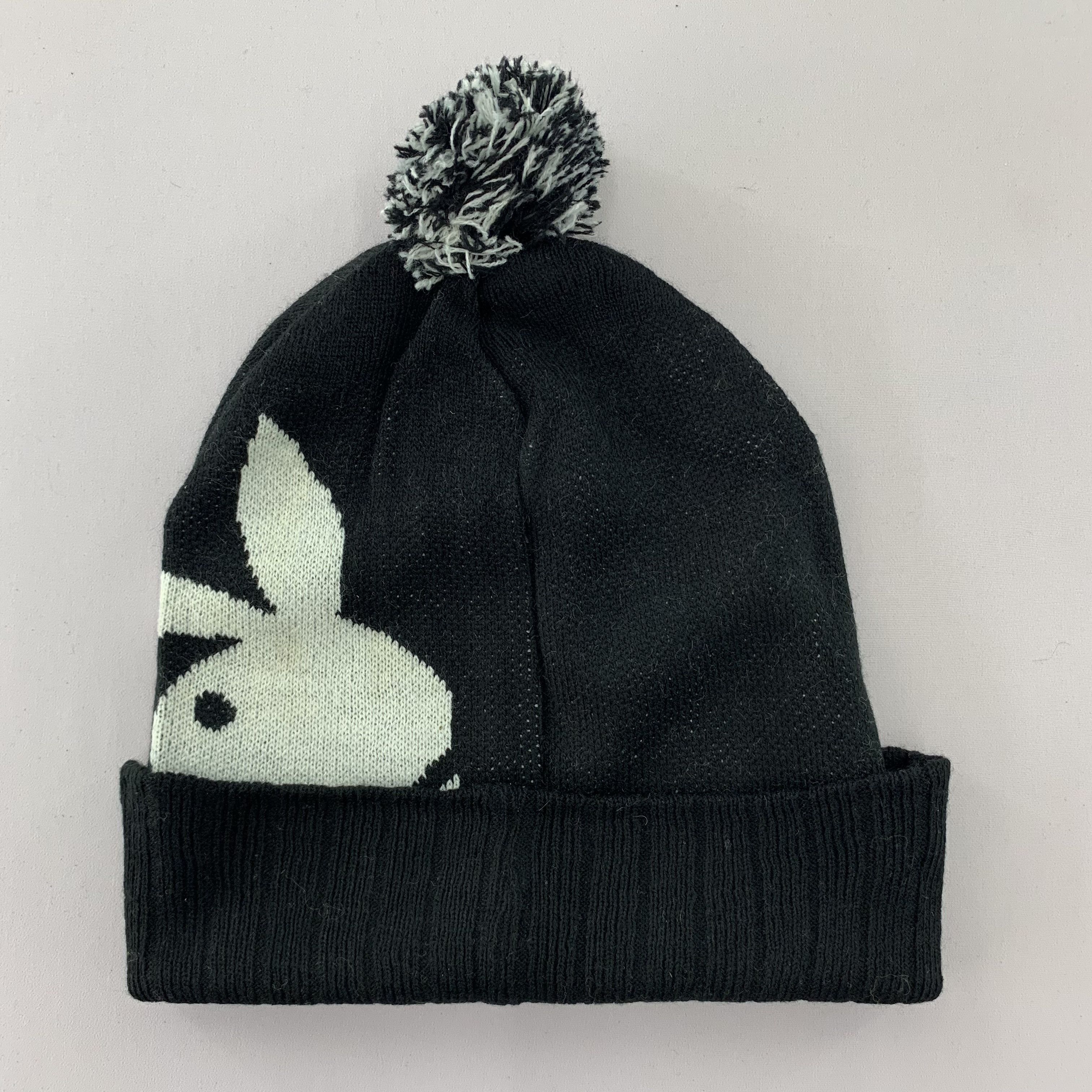 Playboy Playboy Sport Black Beanie Big Logo Size ONE SIZE - 2 Thumbnail