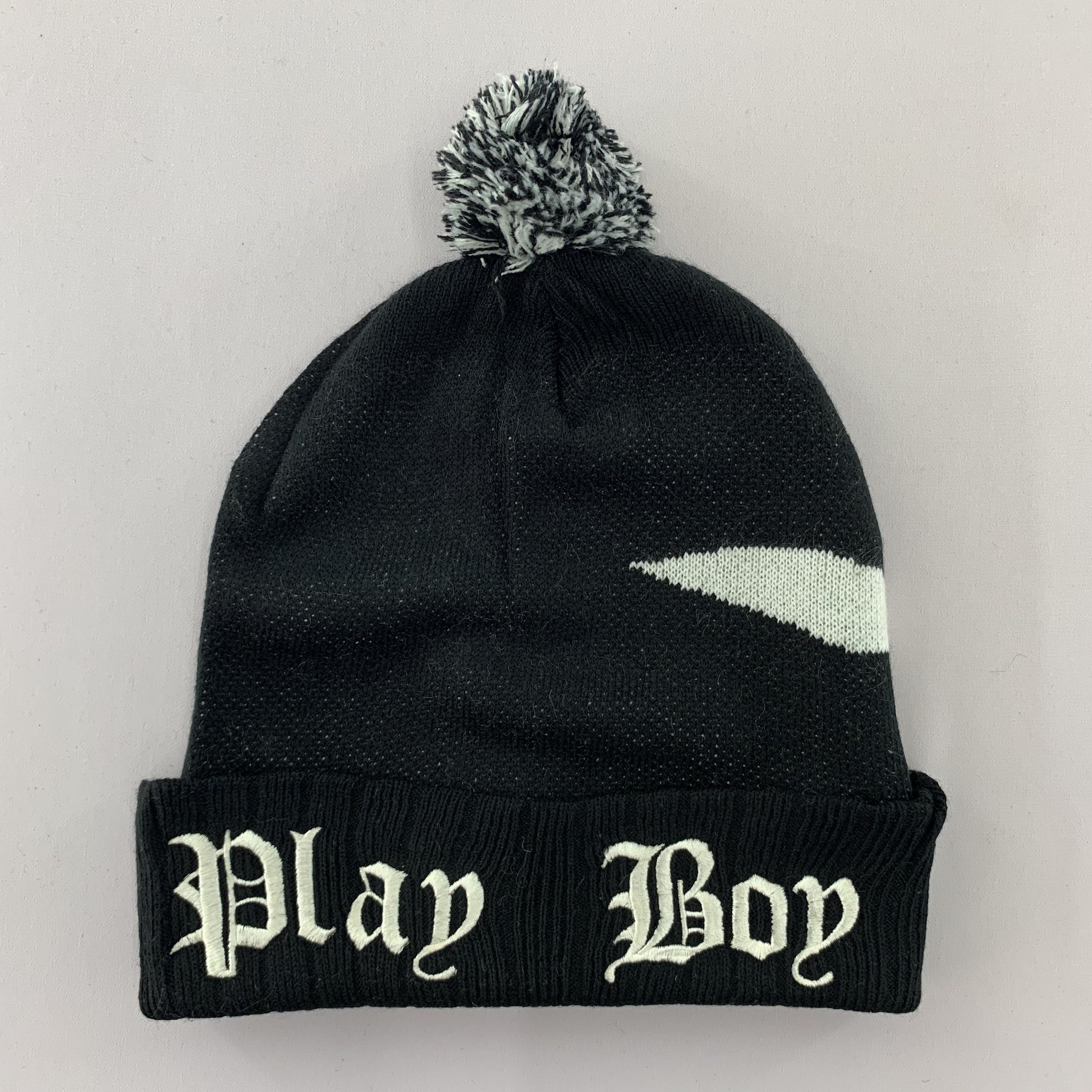 Playboy Playboy Sport Black Beanie Big Logo Size ONE SIZE - 1 Thumbnail
