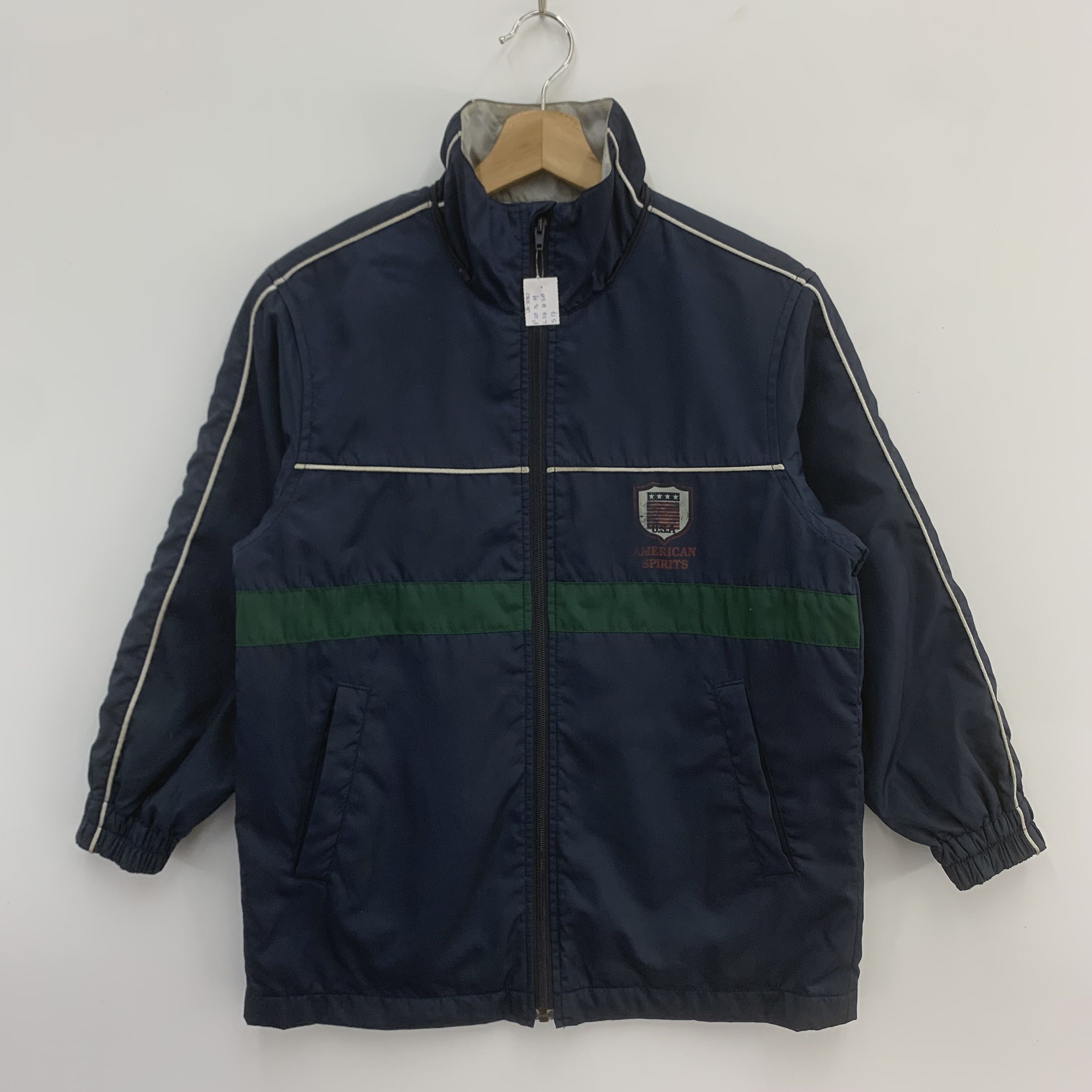 image of J Press x Vintage 90's J. Press American Spirits Windbreaker Jacket in Navy Blue, Men's (Size Small