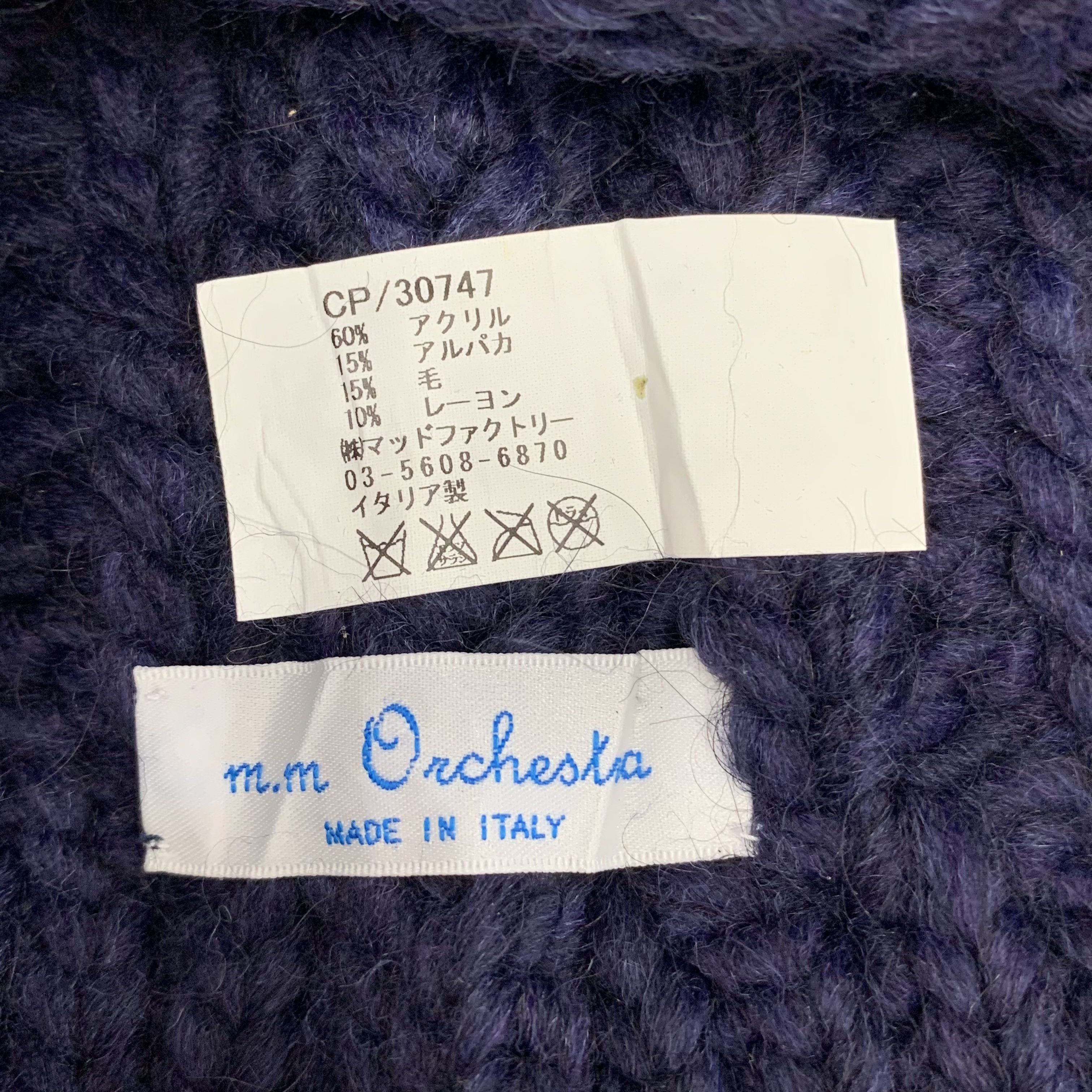 Other MM Orchestra Italy wool cap knitted Size ONE SIZE - 6 Thumbnail