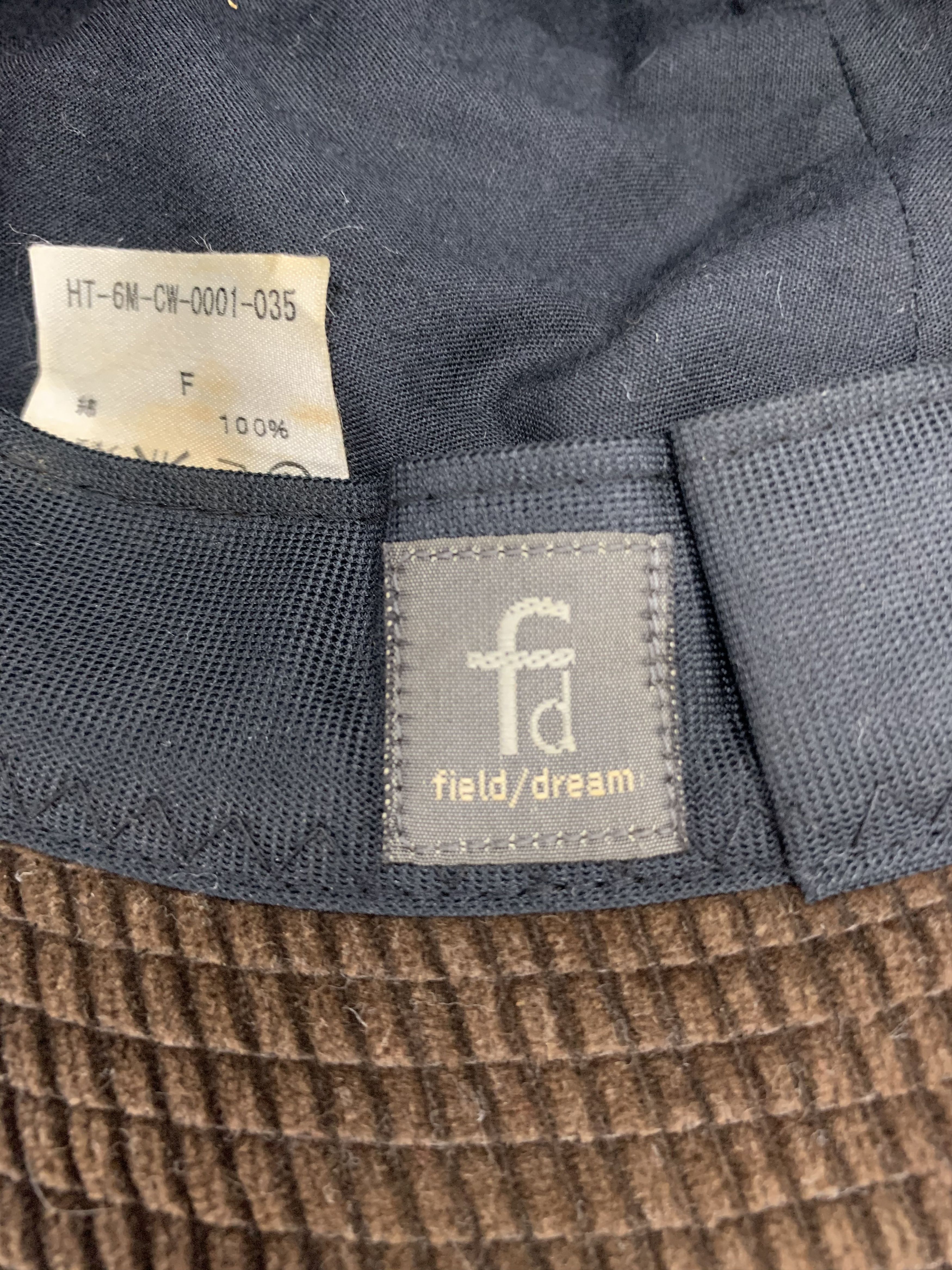 Japanese Brand Field Dream Corduroy Hat - SS1080 Size ONE SIZE - 8 Thumbnail