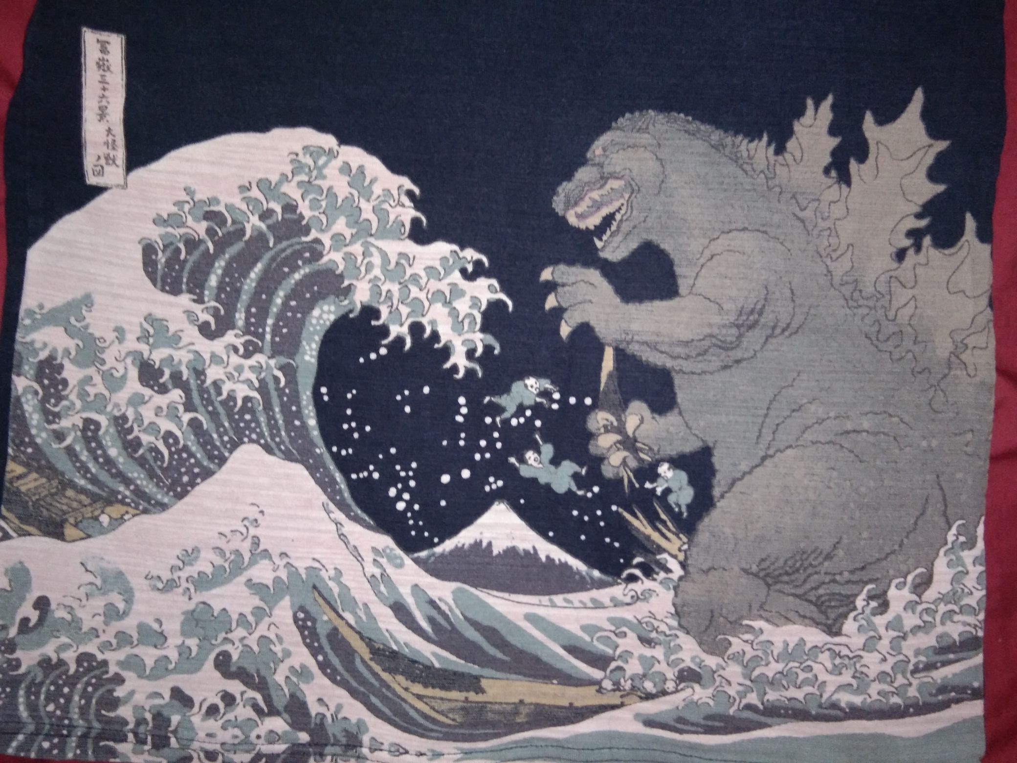 Japanese Brand Godzilla vs The Great Wave off Kanagawa shirt japan art ...