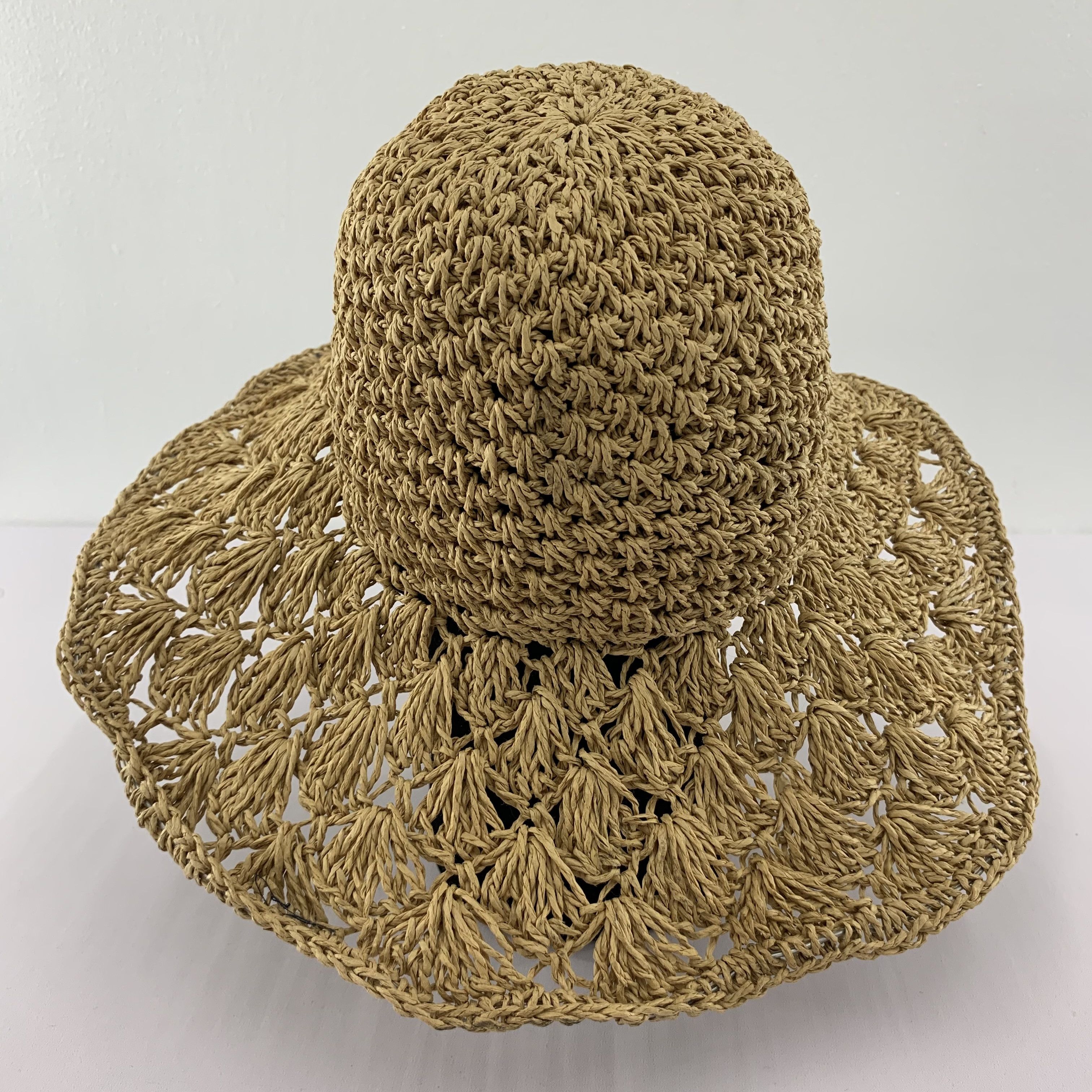 Handmade Vintage Handmade Straw Hats - S2041 Size ONE SIZE - 5 Thumbnail