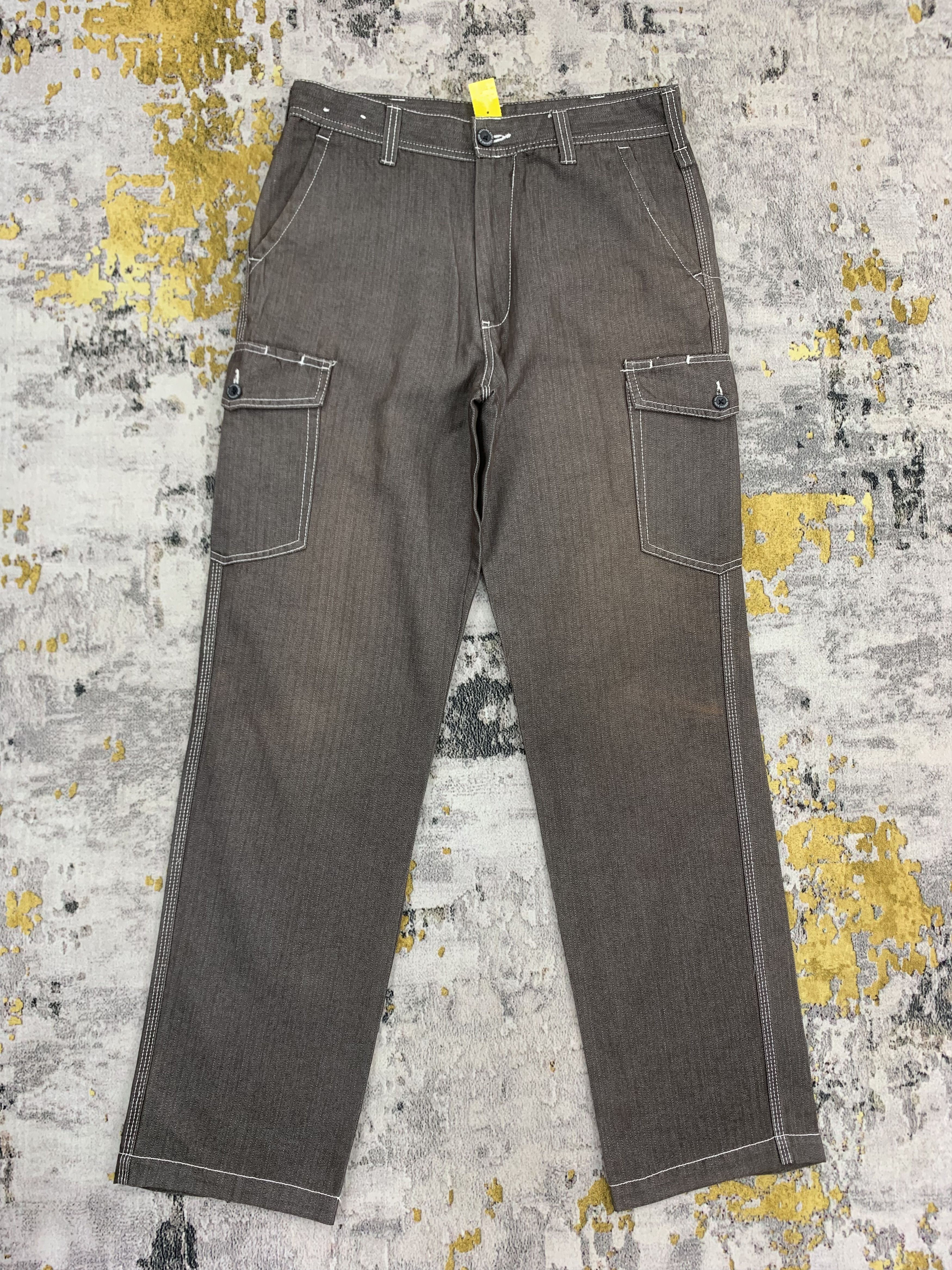 Vintage Herringbone Trouser Cargo Pants 29x42 Size US 29 - 1 Thumbnail