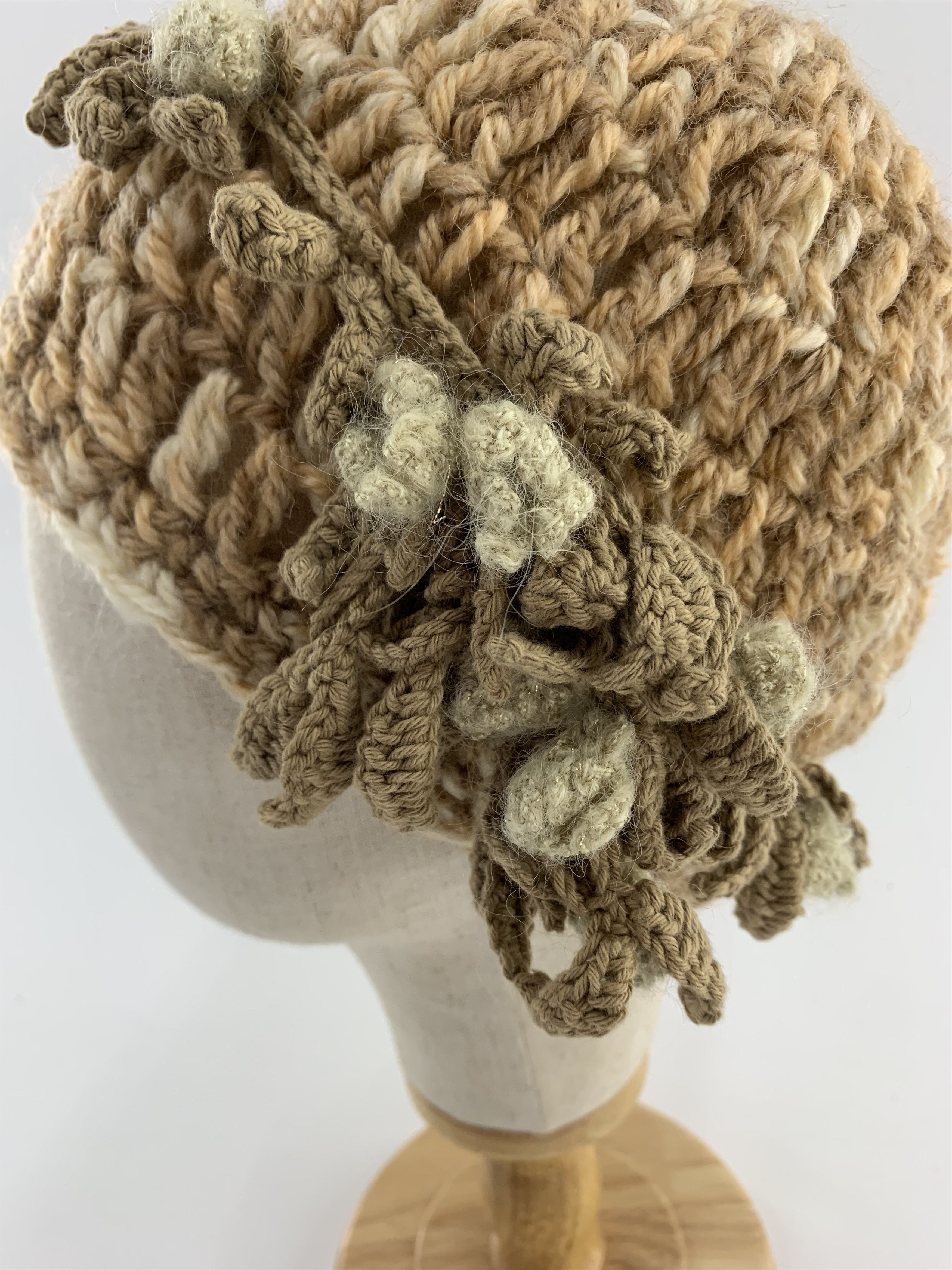 Handmade Handmade Knit Beanie Hats - B3032 Size ONE SIZE - 6 Thumbnail