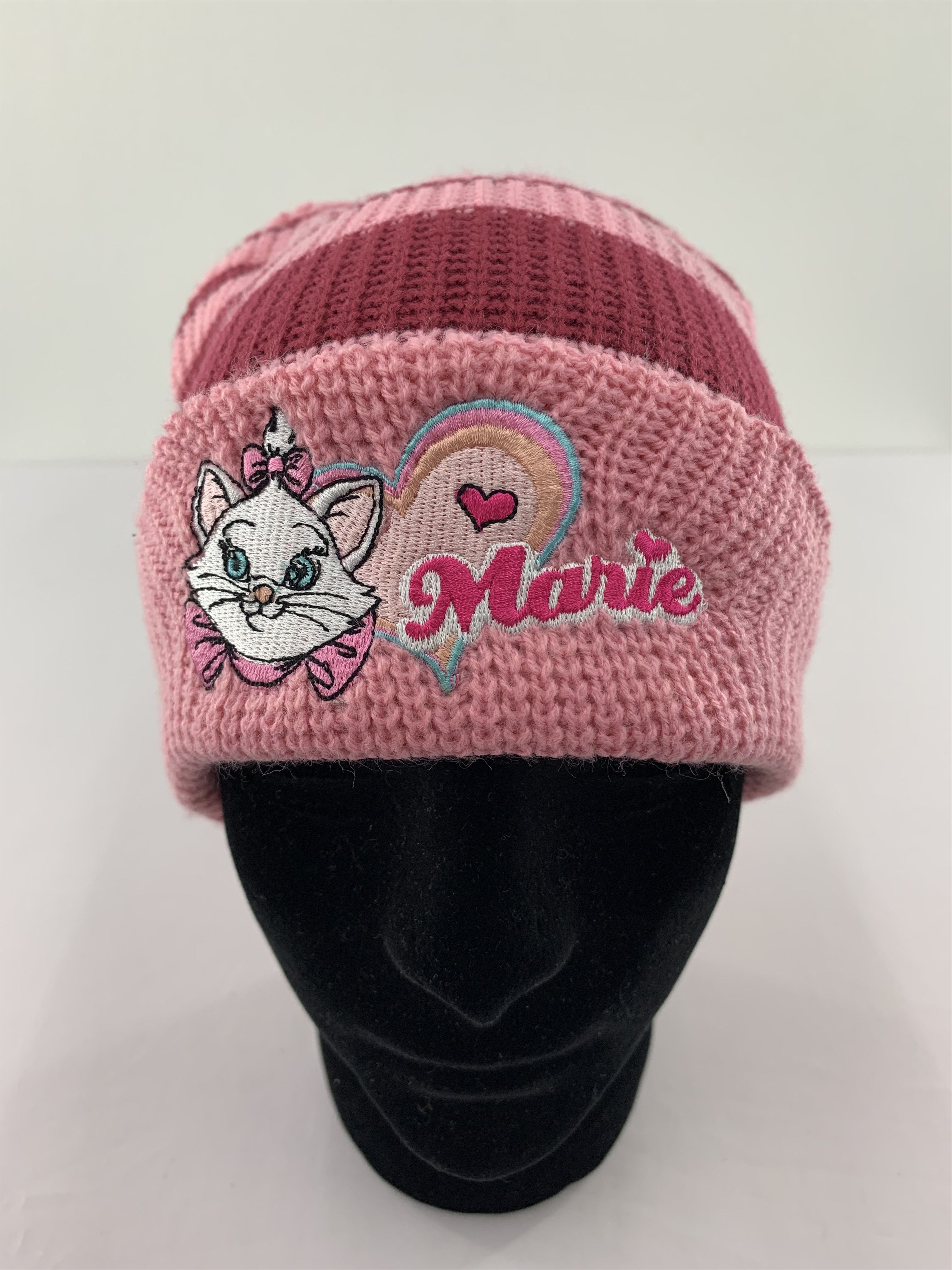 image of Vintage Marie Japanese Cartoon Beanie Snow Cap in Pink, Men's