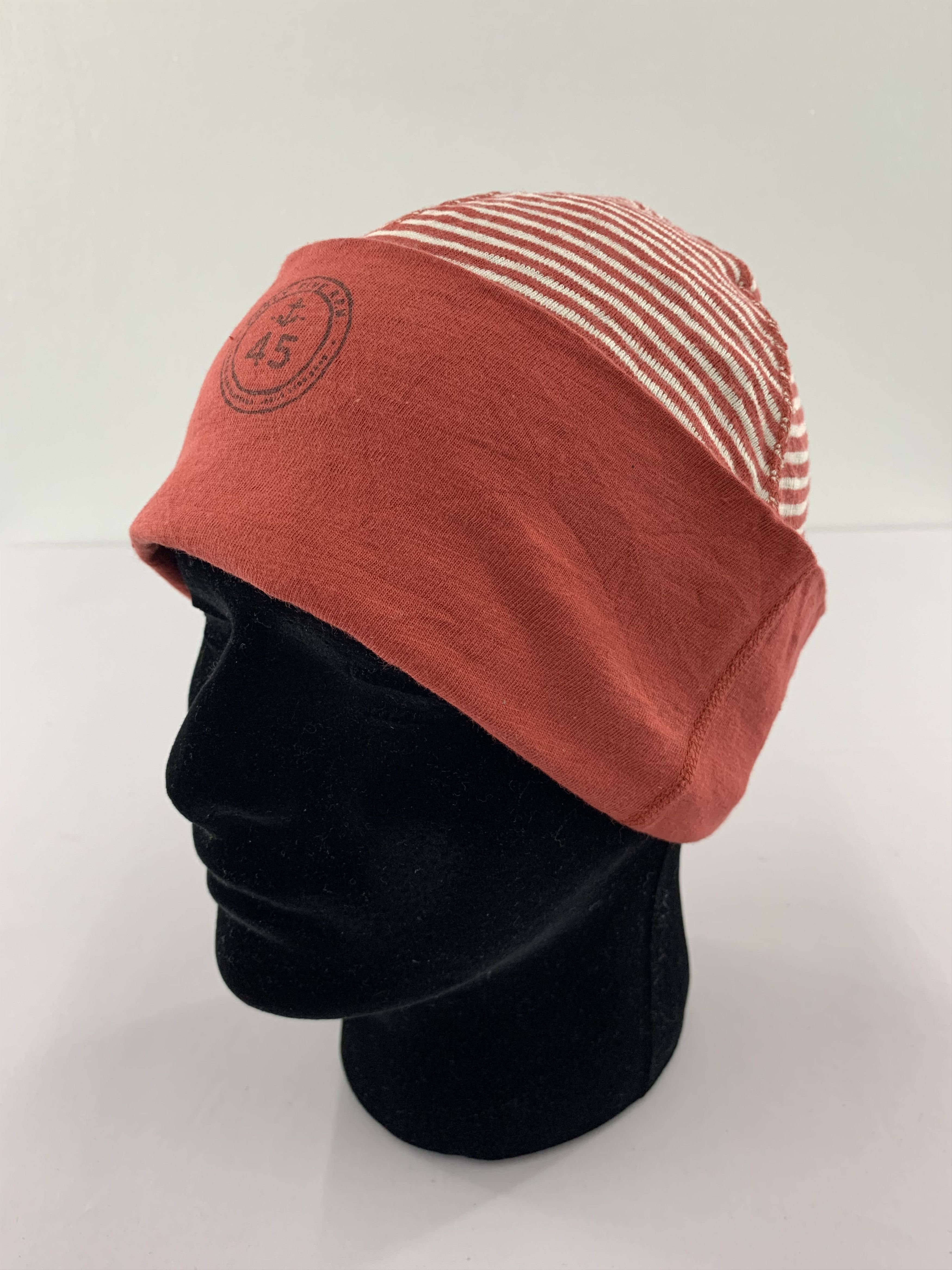 45rpm Beanie Hat Red Striped