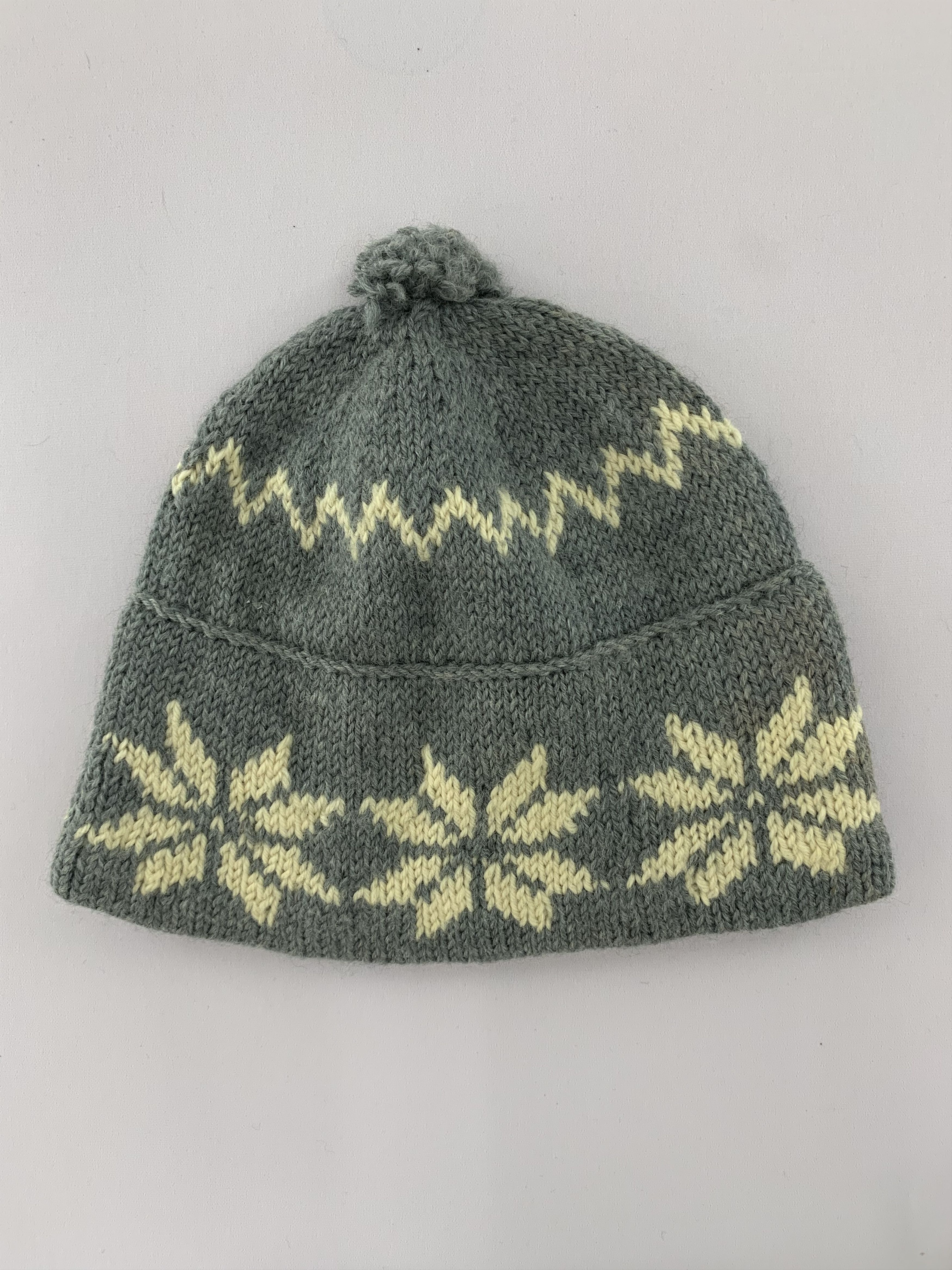 image of Vintage Pozzy Rap Wool Hat Knitted in Grey, Men's