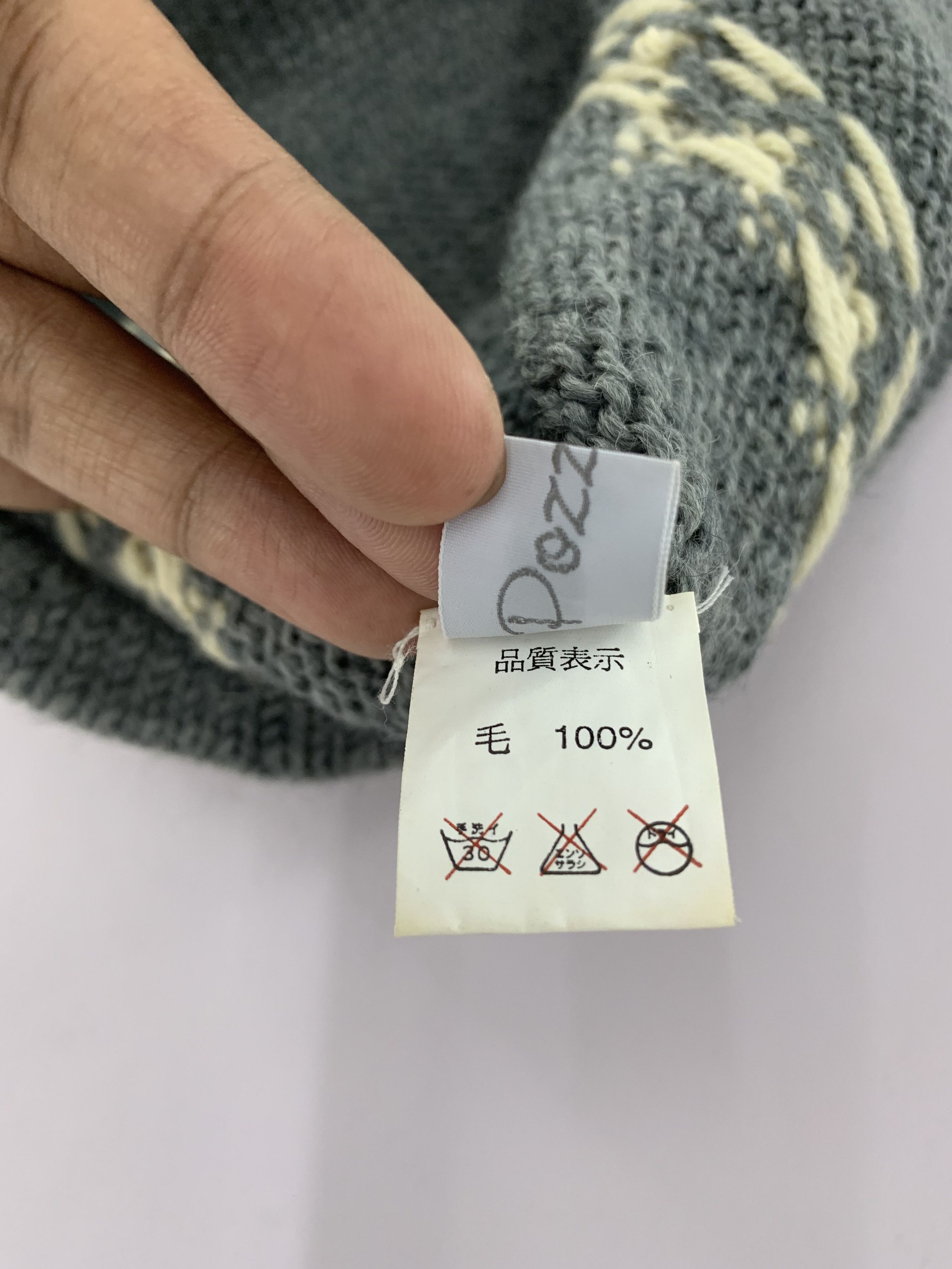 Japanese Brand Pozzy Rap Wool hat Knitted Size ONE SIZE - 3 Thumbnail