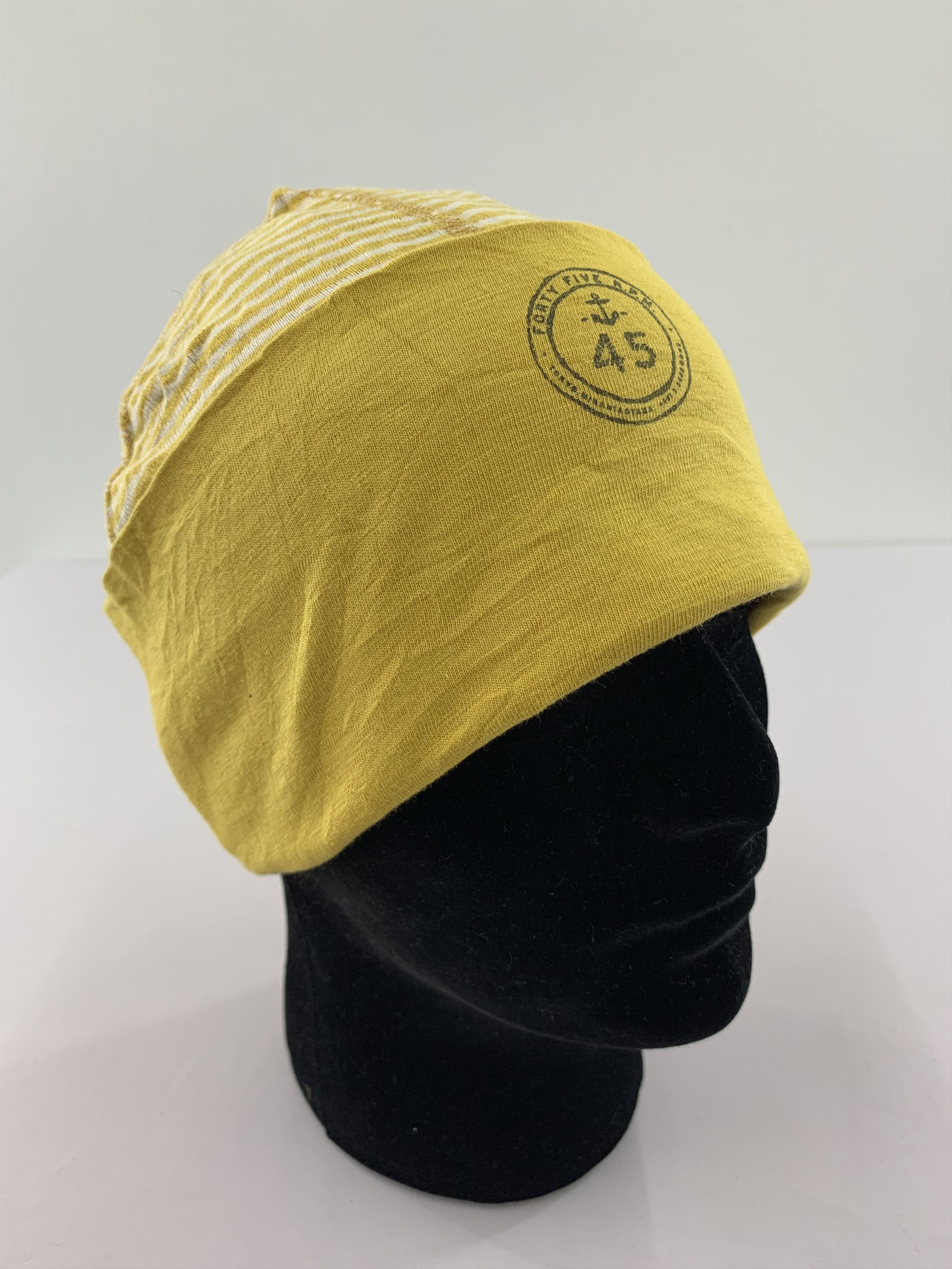 45rpm 45rpm Beanie Hat Striped Yellow Size ONE SIZE - 6 Thumbnail