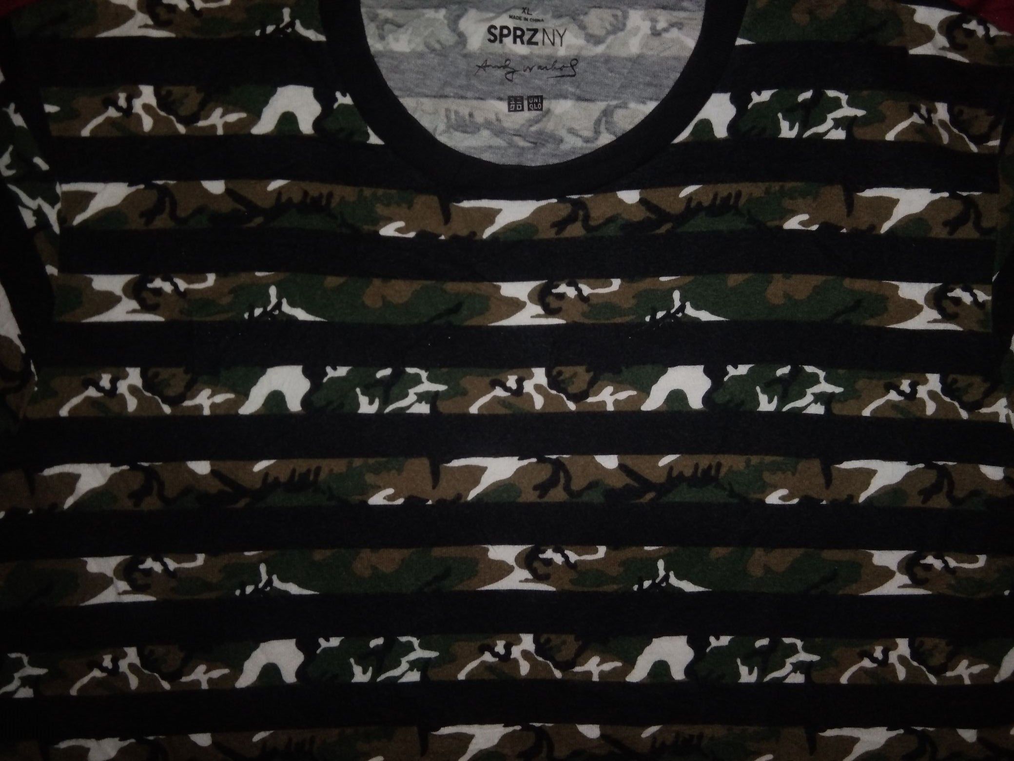 Andy Warhol × Uniqlo Andy Warhol Camo Stripe tshirt AOP fullprint pop art Size US L / EU 52-54 / 3 - 1 Thumbnail