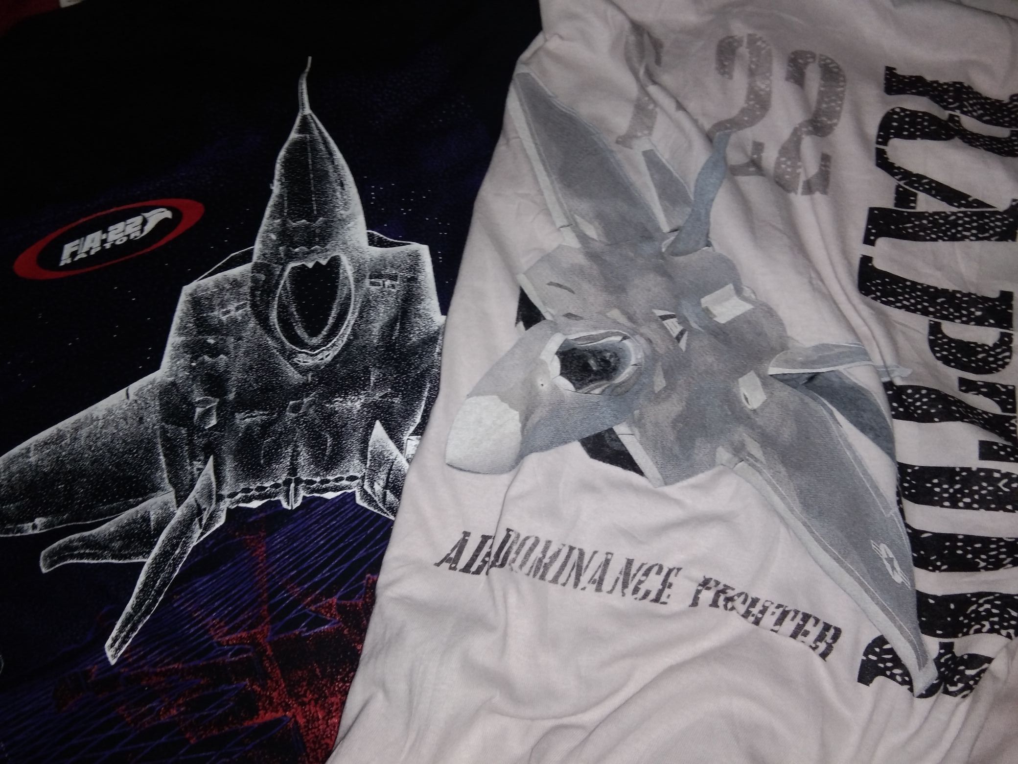 Vintage 2pcs Combo Air Force FA22 Raptor tshirt Jet Fighter Size US M / EU 48-50 / 2 - 1 Thumbnail