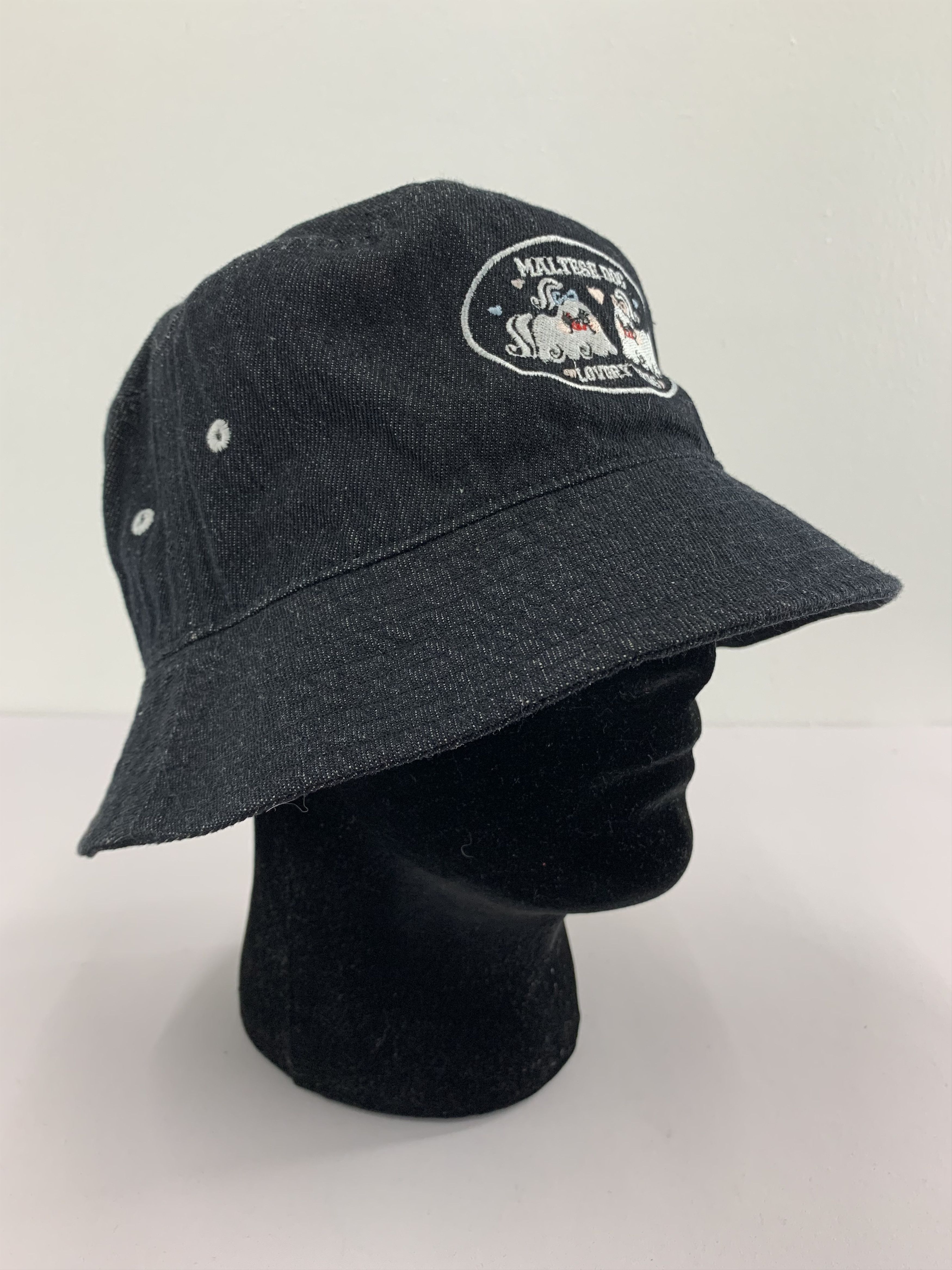 Japanese Brand Maltese Dogs Twin Graphic Bucket Hats Embroidery - S3007 Size ONE SIZE - 3 Thumbnail