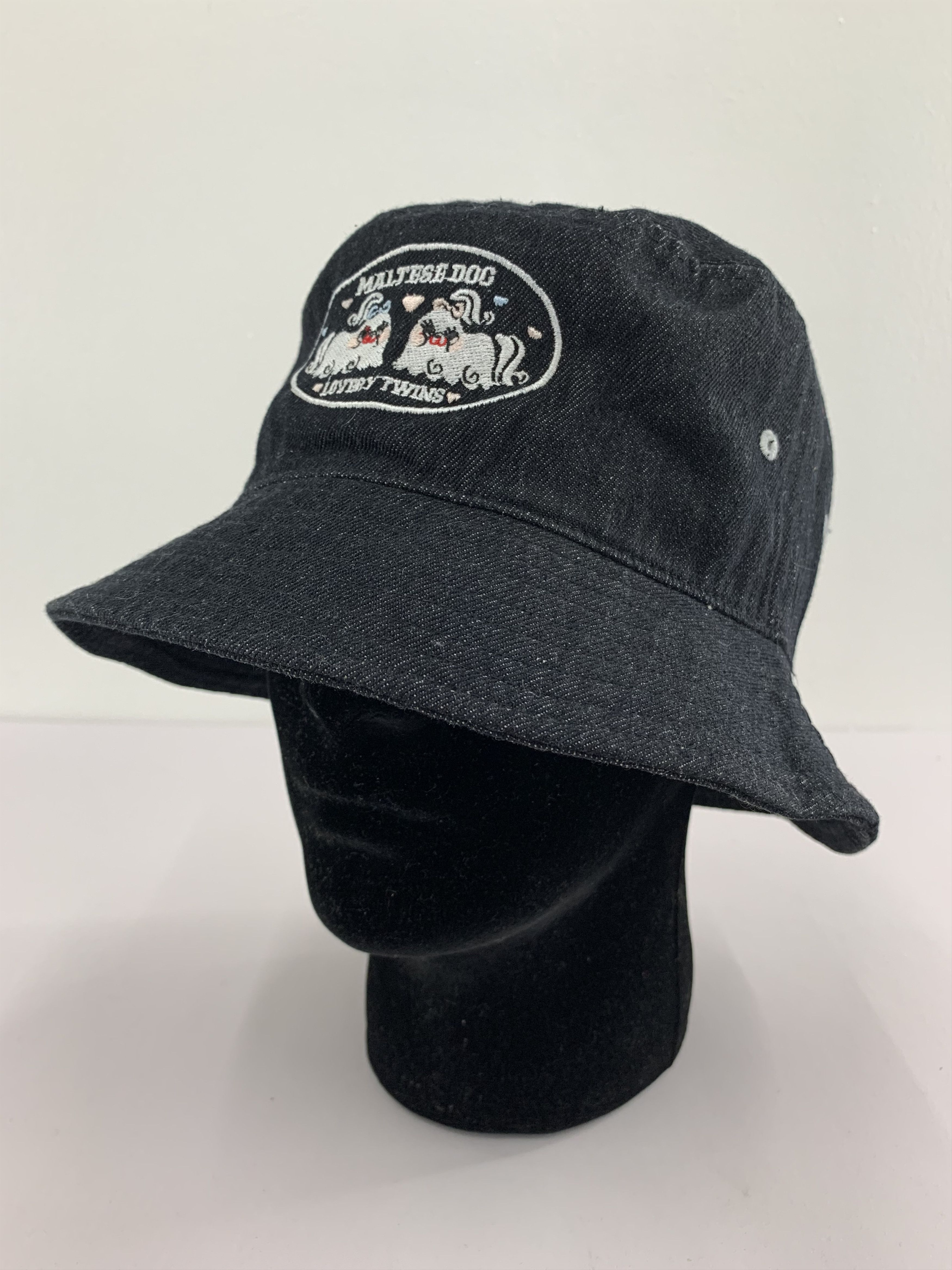 Japanese Brand Maltese Dogs Twin Graphic Bucket Hats Embroidery - S3007 Size ONE SIZE - 2 Thumbnail