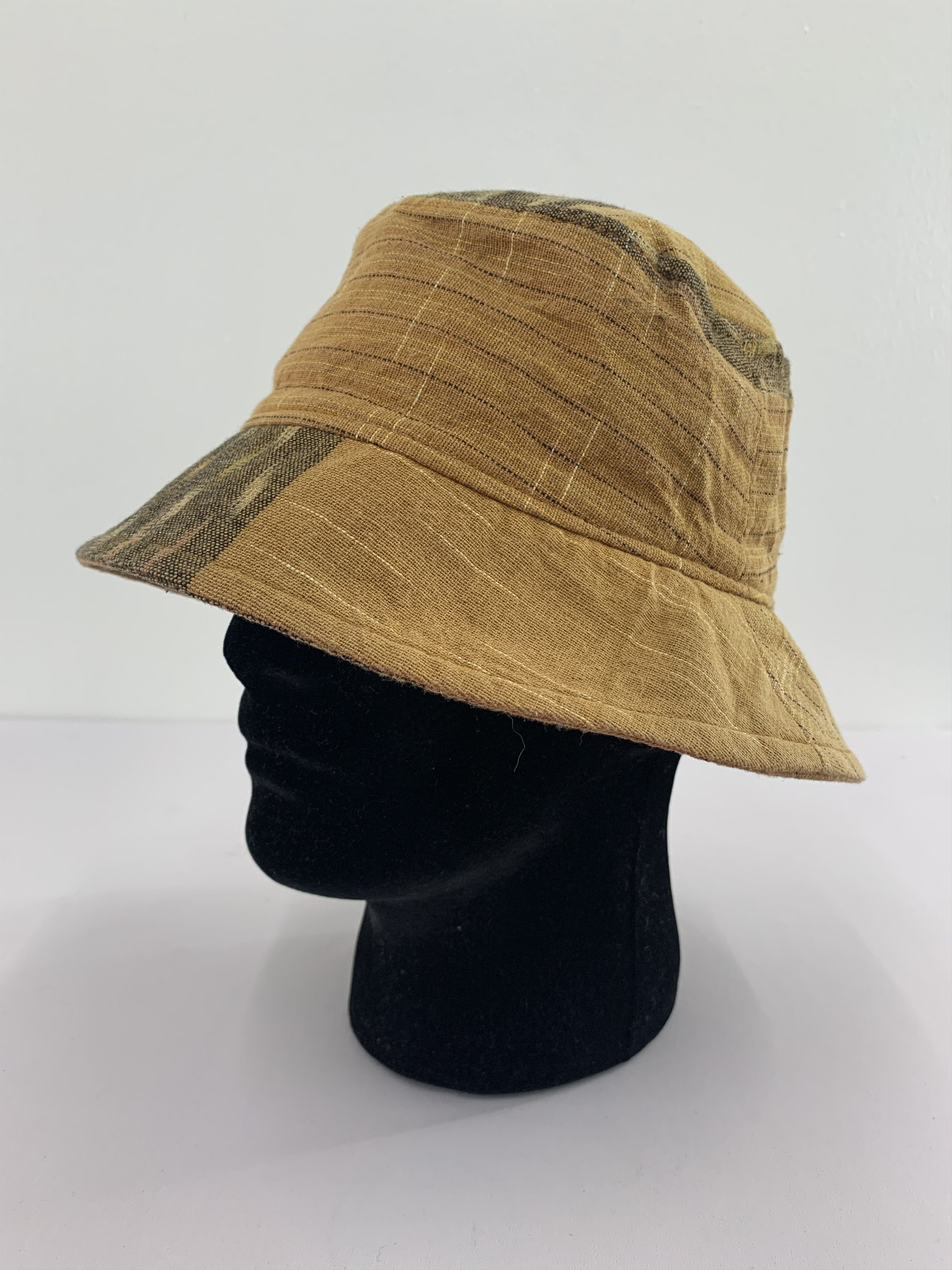 Japanese Brand Unknown Brown Bucket Hats Nice Design - S3032 Size ONE SIZE - 3 Thumbnail