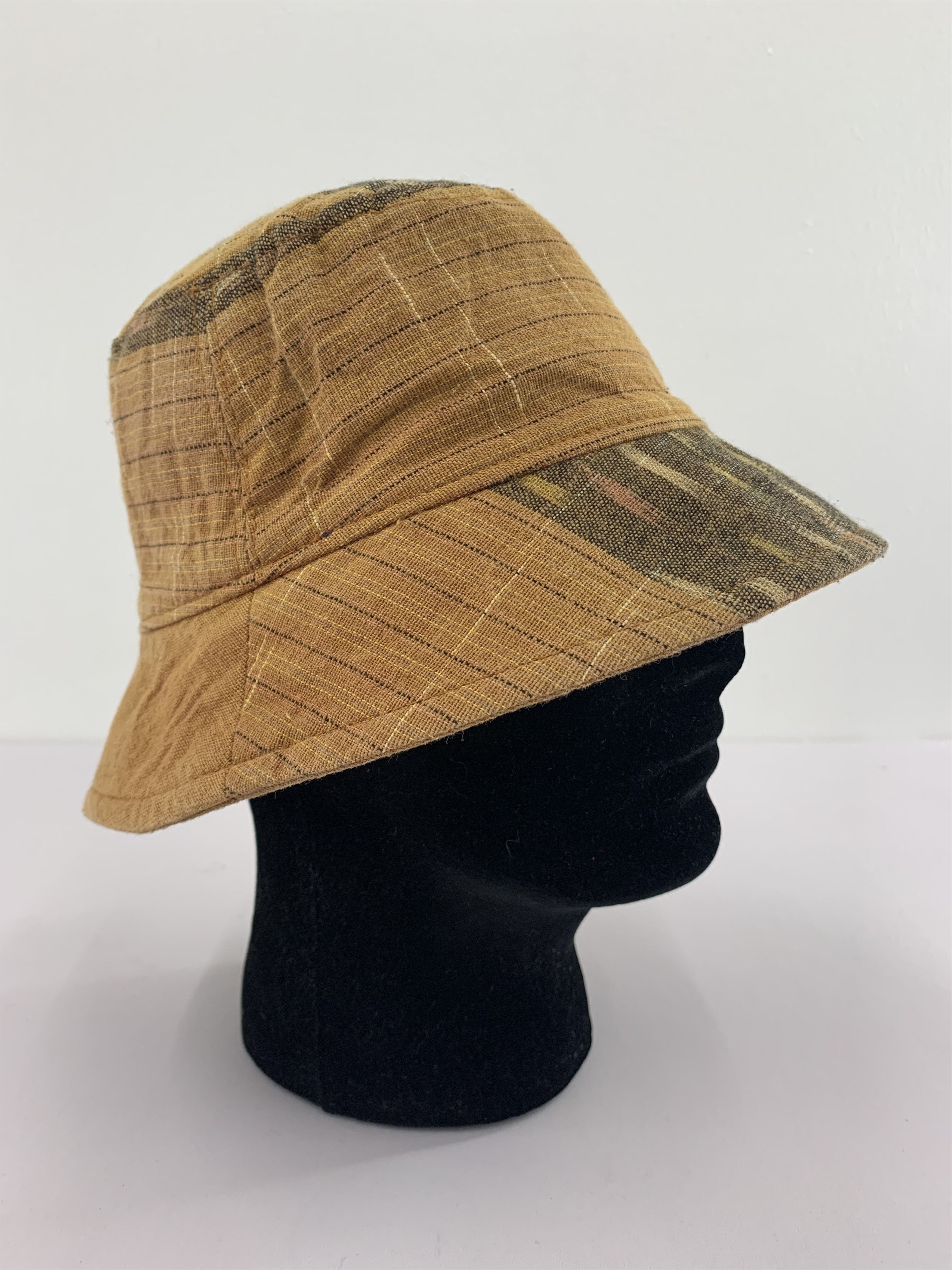 Japanese Brand Unknown Brown Bucket Hats Nice Design - S3032 Size ONE SIZE - 4 Thumbnail
