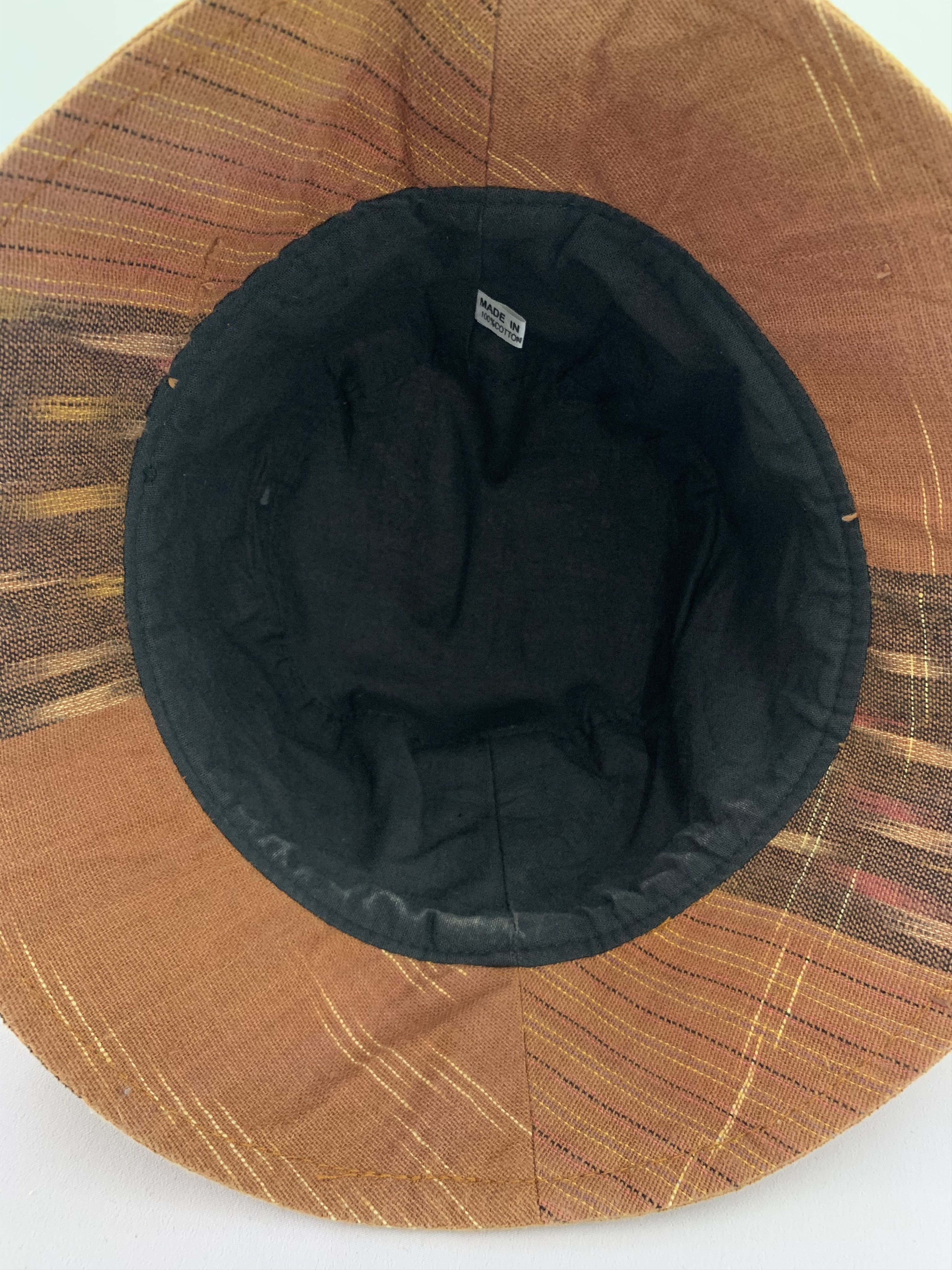 Japanese Brand Unknown Brown Bucket Hats Nice Design - S3032 Size ONE SIZE - 7 Thumbnail